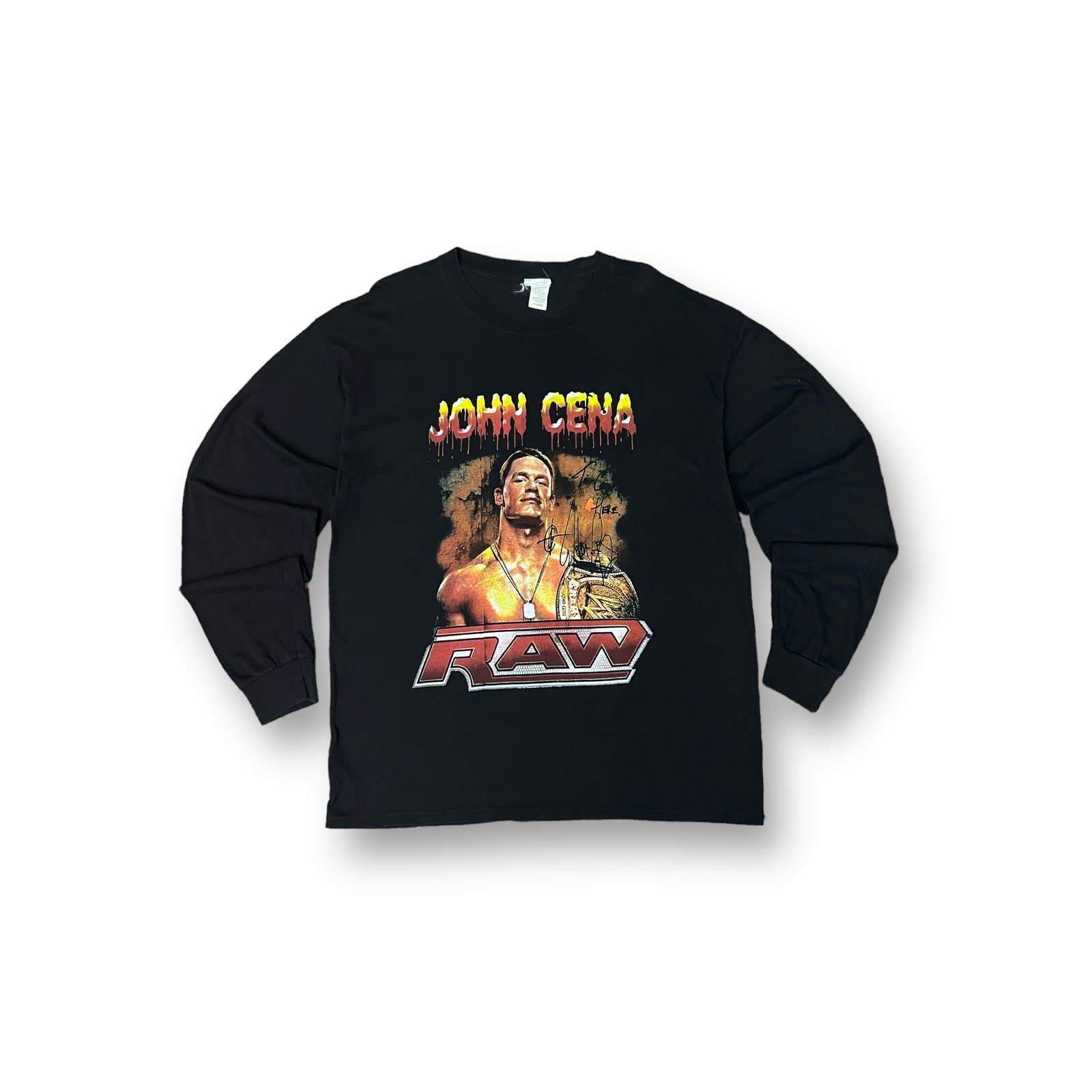 Image of Wcwnwo x Wwe Vintage Wwe John Cena Wrestling T-Shirt in Black, Men's (Size XL)