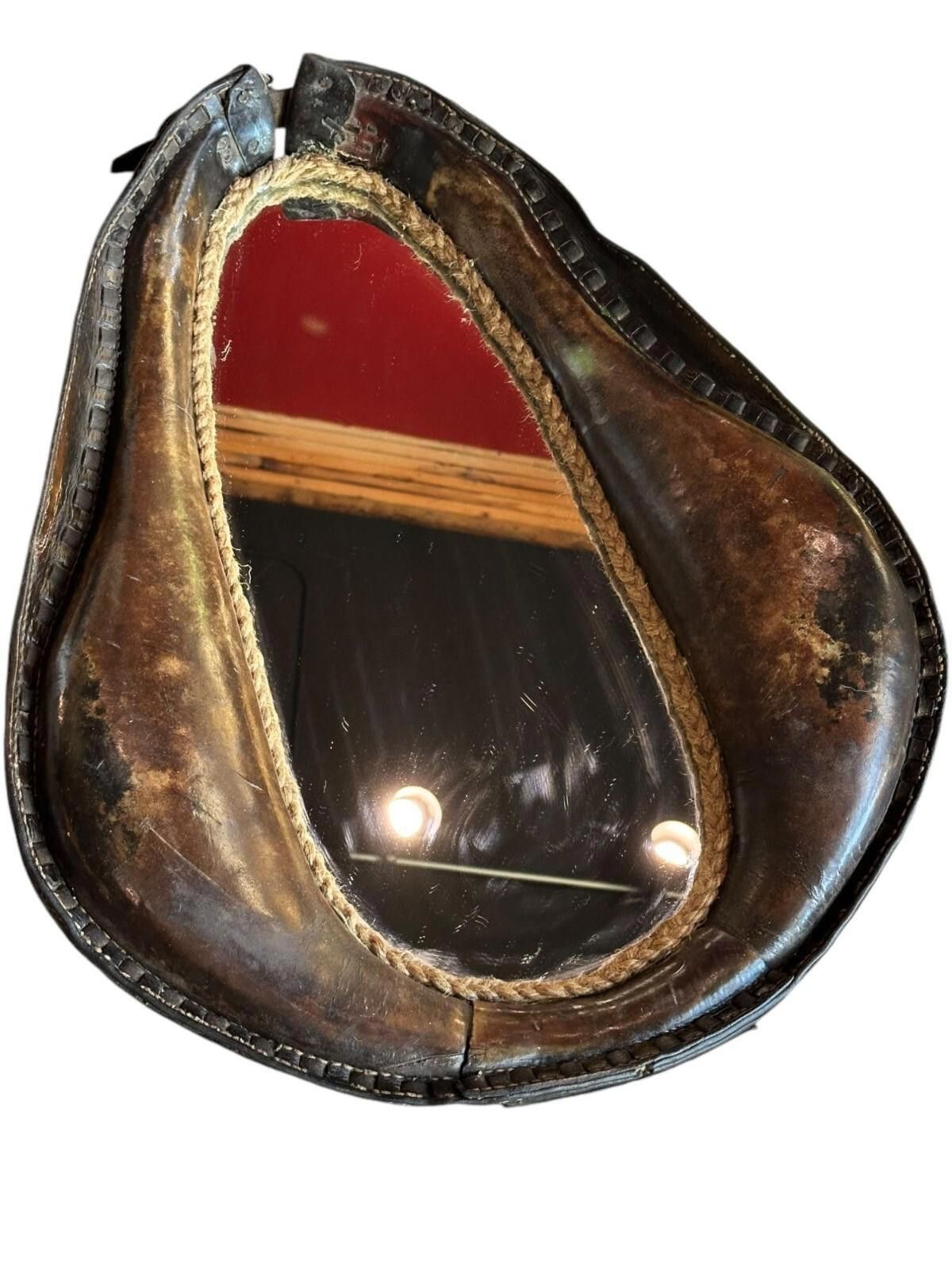 The Unbranded Brand 25x19 1/2 Horse Collar Mirror Leather Western Equestrian Size ONE SIZE - 1 Thumbnail