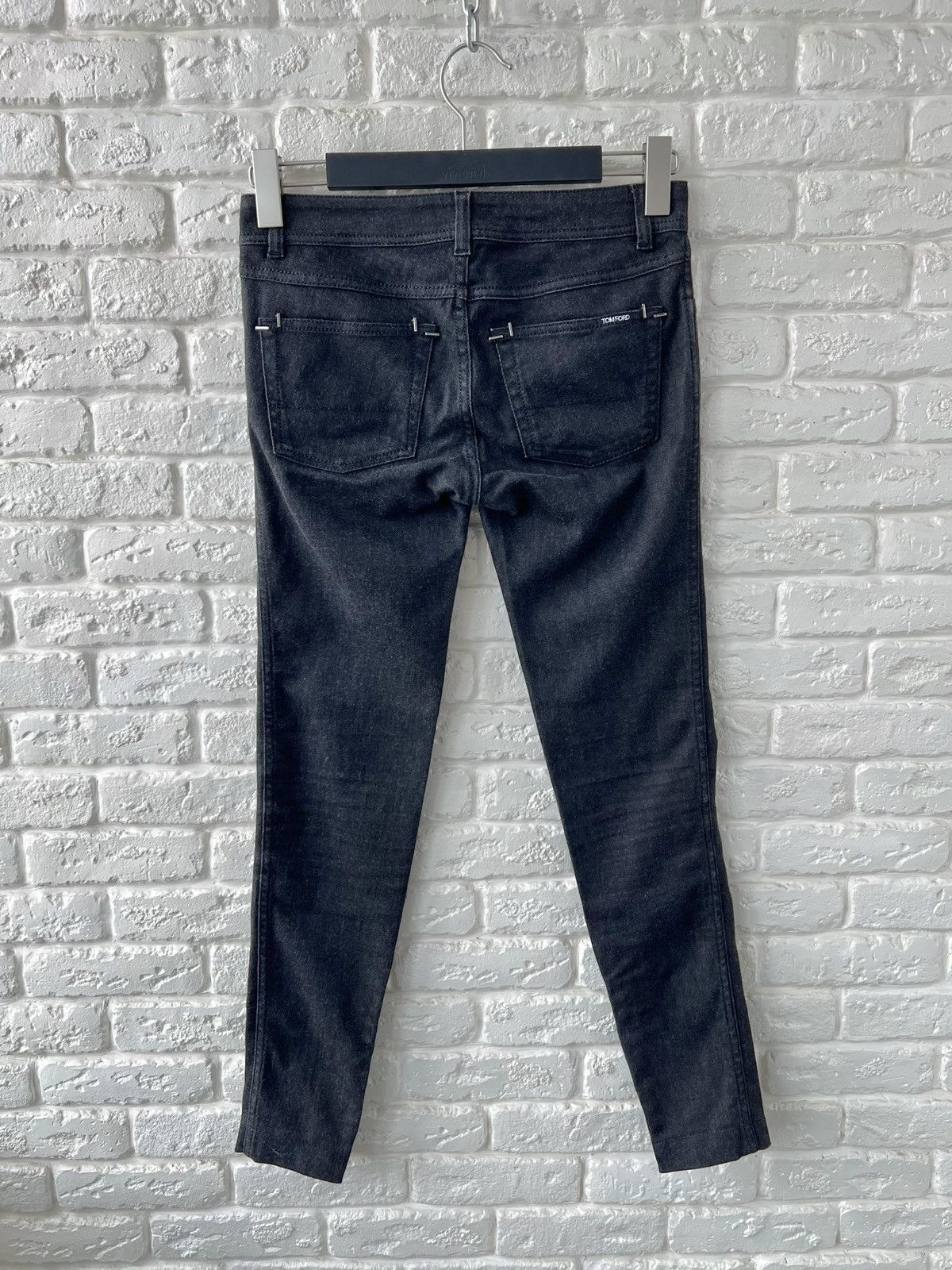 Tom Ford Tom Ford Black Sip Denim Skinny Jeans size 27 Size 27" / US 4 / IT 40 - 2 Thumbnail