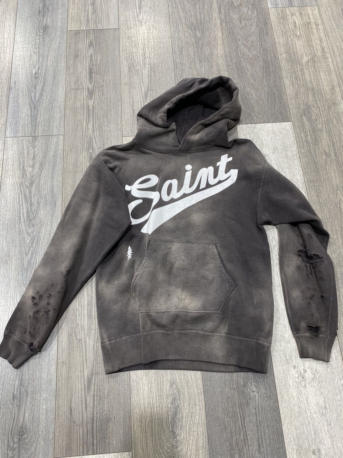 Saint Michael Saint Michael Aged Black Focus Hoodie | Grailed