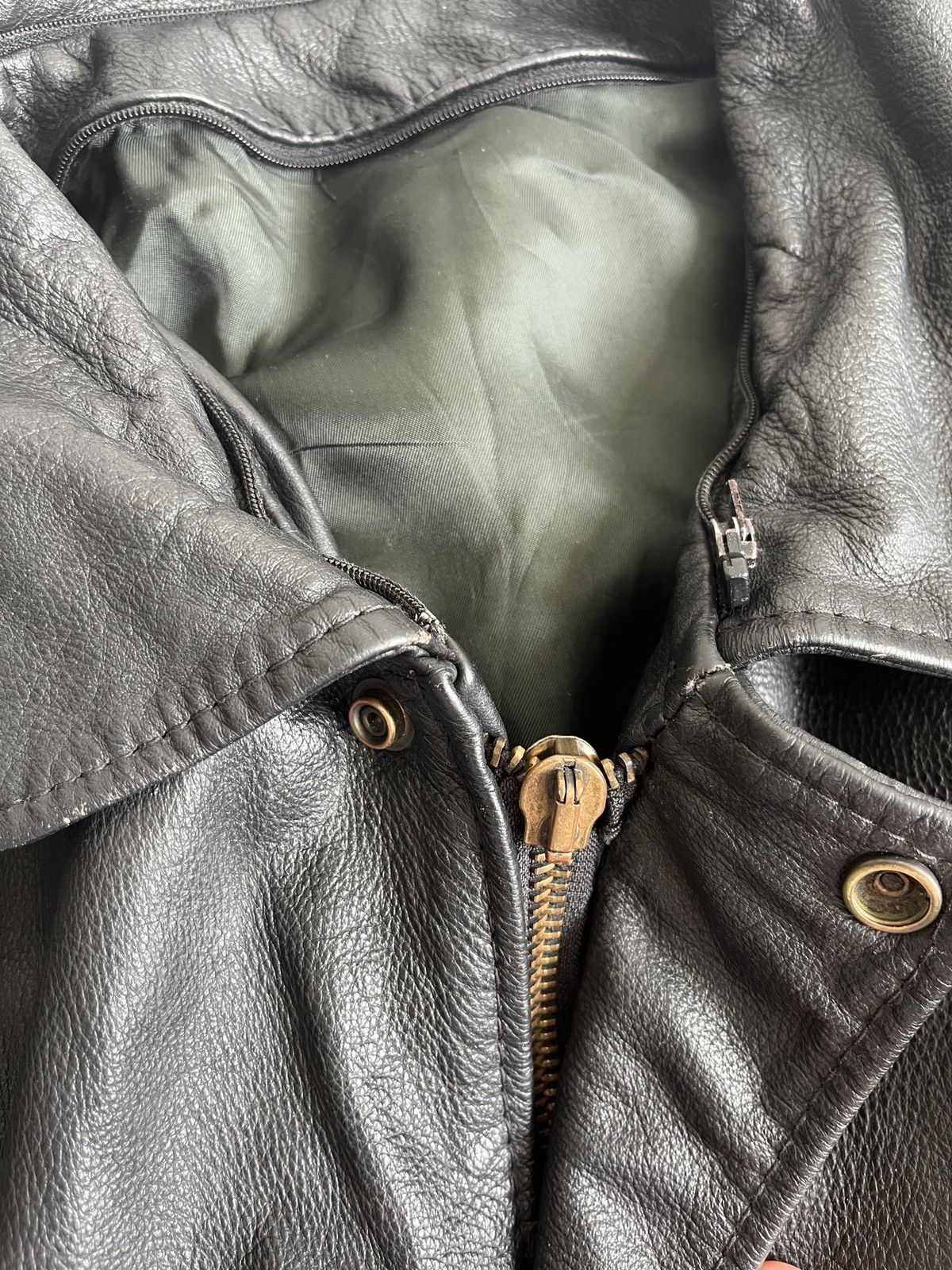 Vintage 90s Leather Flight Jacket Size US L / EU 52-54 / 3 - 6 Thumbnail