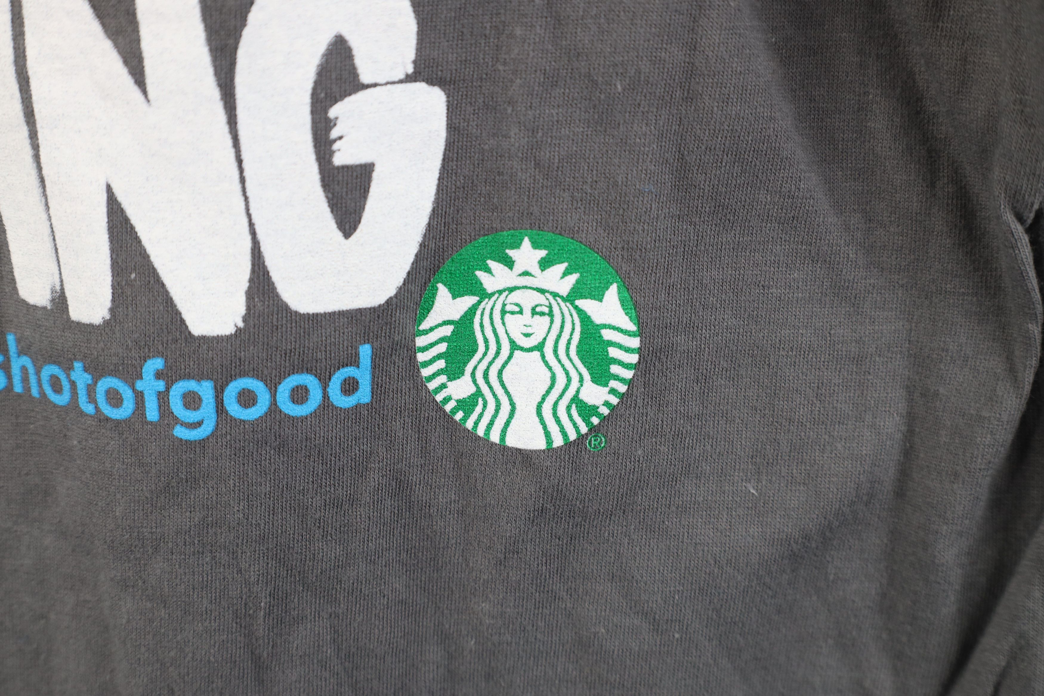 Vintage Starbucks Coffee Good Things Are Happening V-Neck T-Shirt Size L / US 10 / IT 46 - 5 Thumbnail