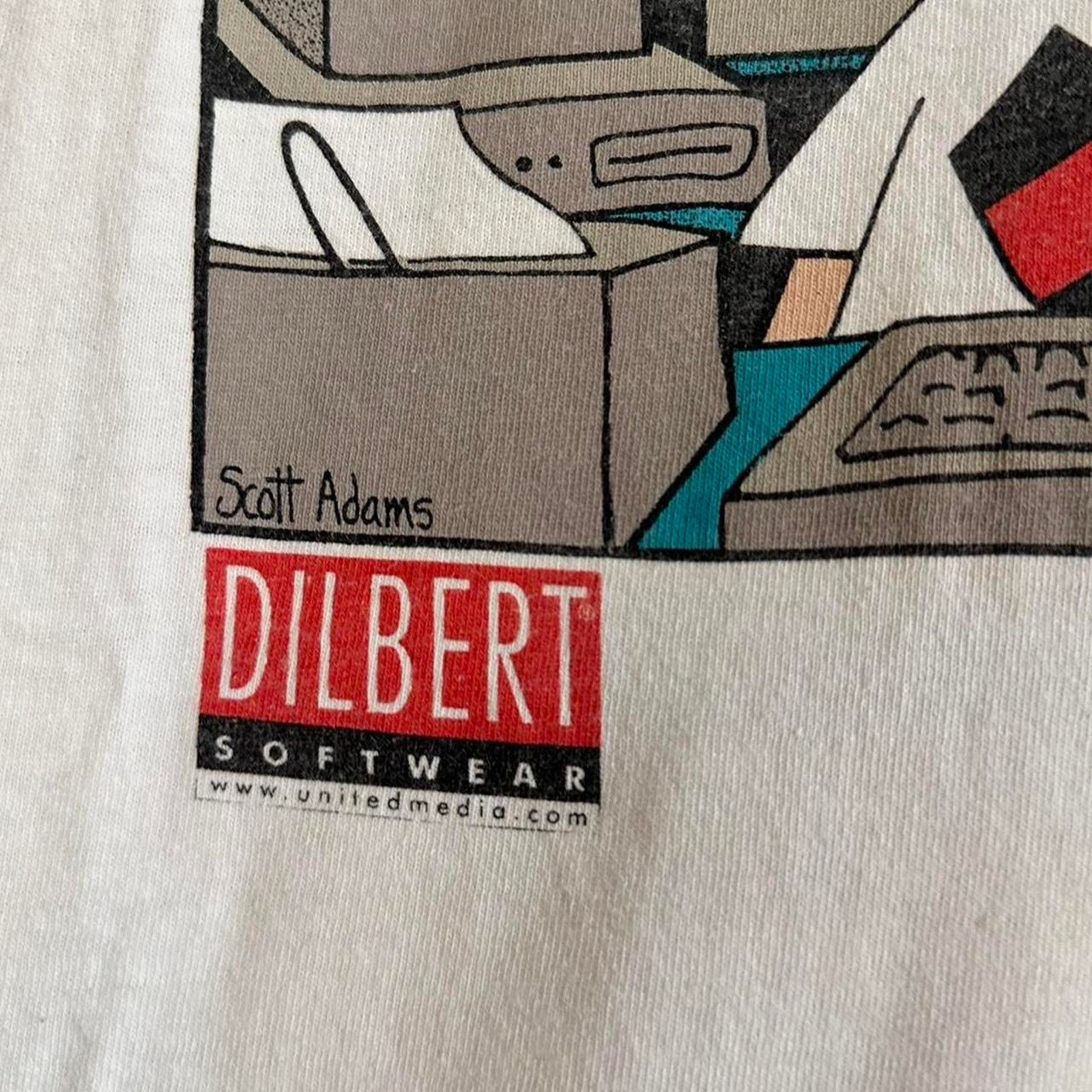 Vintage Vintage 90s Dilbert Cartoon Shirt Size US L / EU 52-54 / 3 - 8 Thumbnail