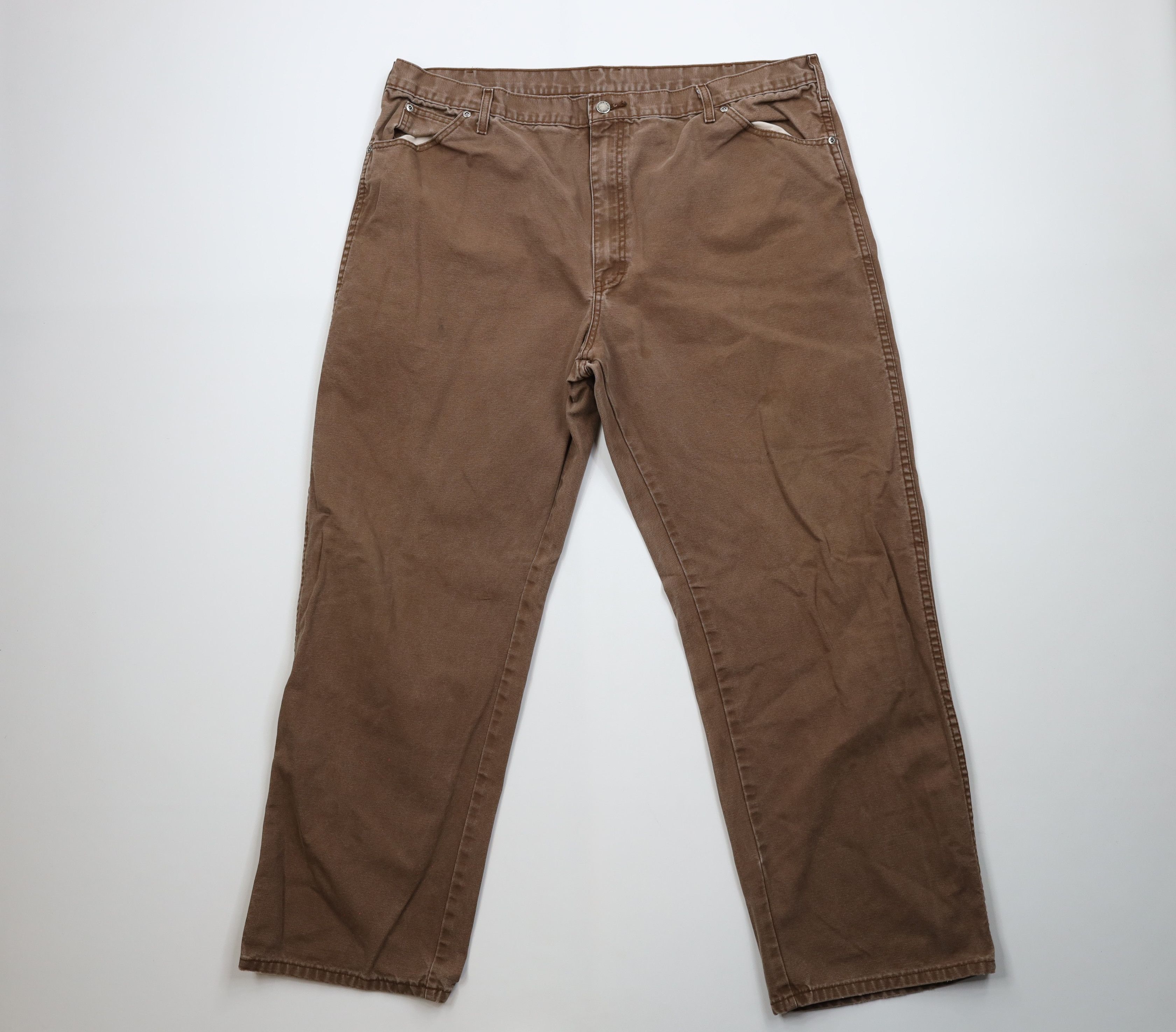 Dickies Vintage Y2K Dickies Workwear Wide Leg Dungaree Pants Brown Size US 42 / EU 58 - 1 Thumbnail