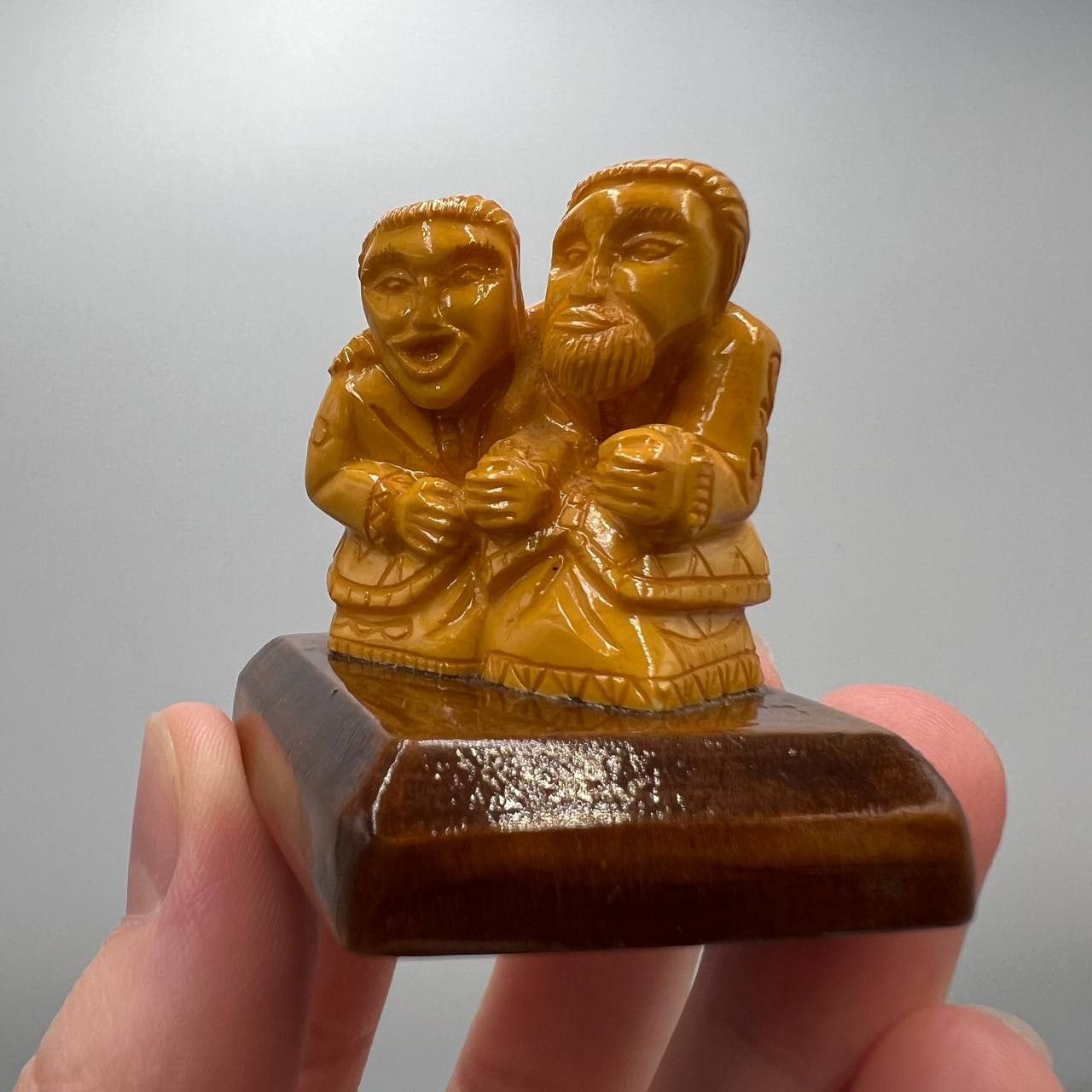 Vintage Vintage Miniature Hand Carved from Billiard Ball Figure Size ONE SIZE - 2 Thumbnail