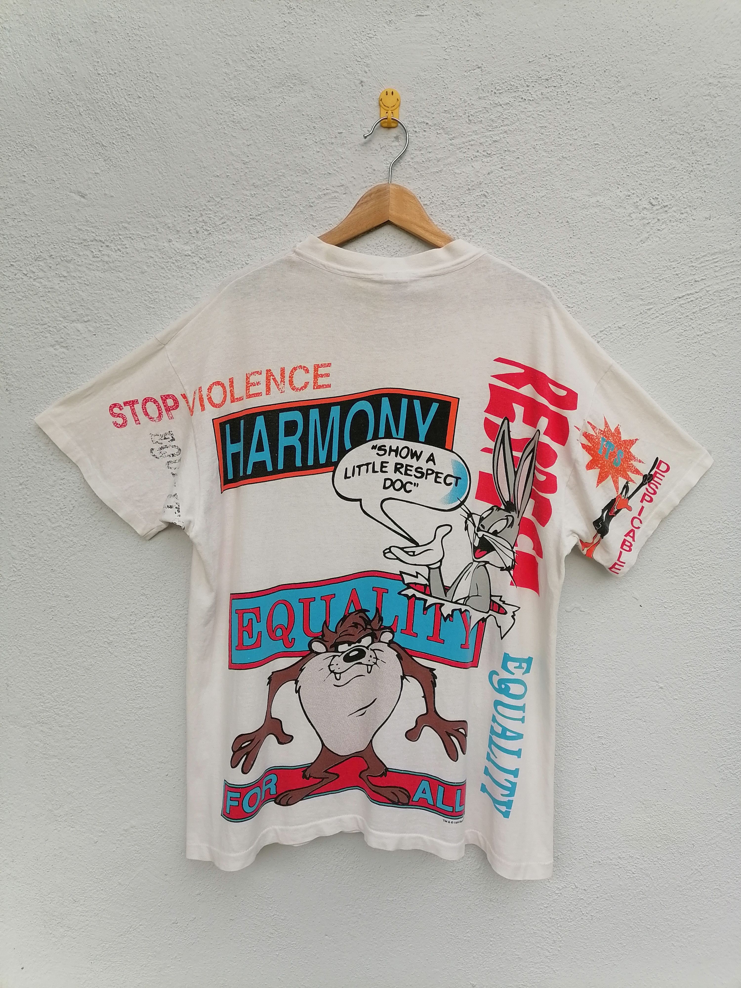 Cartoon Network × Vintage × Warner Bros Vintage 90s Tazmania x Bugs Bunny OVP Distressed T-shirt Size US XL / EU 56 / 4 - 9 Thumbnail