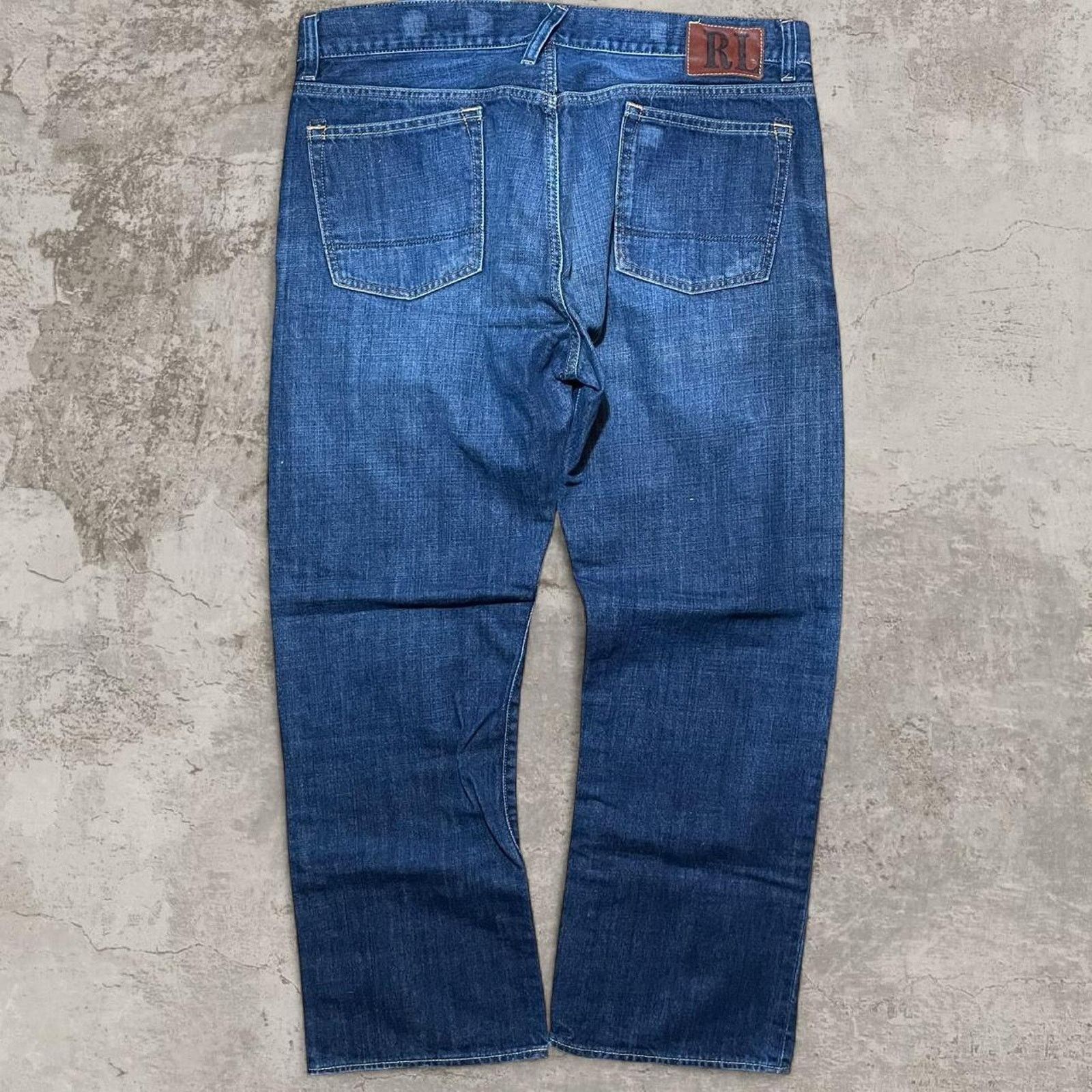 Ralph Lauren 36x30 Low Rise RL Ralph Lauren Blue denim jeans baggy Size US 36 / EU 52 - 1 Thumbnail