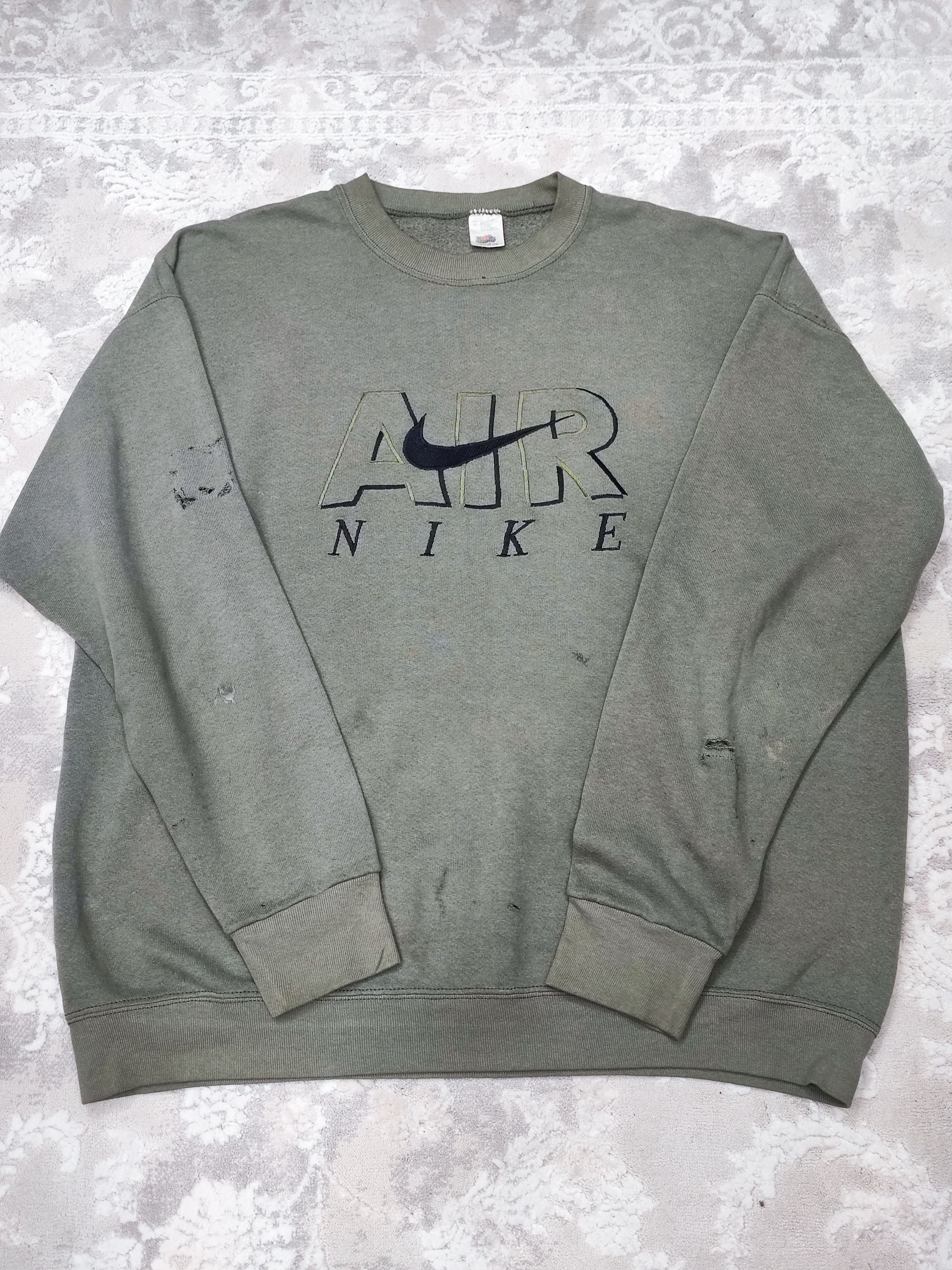 Vintage 90's Big Swoosh Logo Distressed Sweatshirt