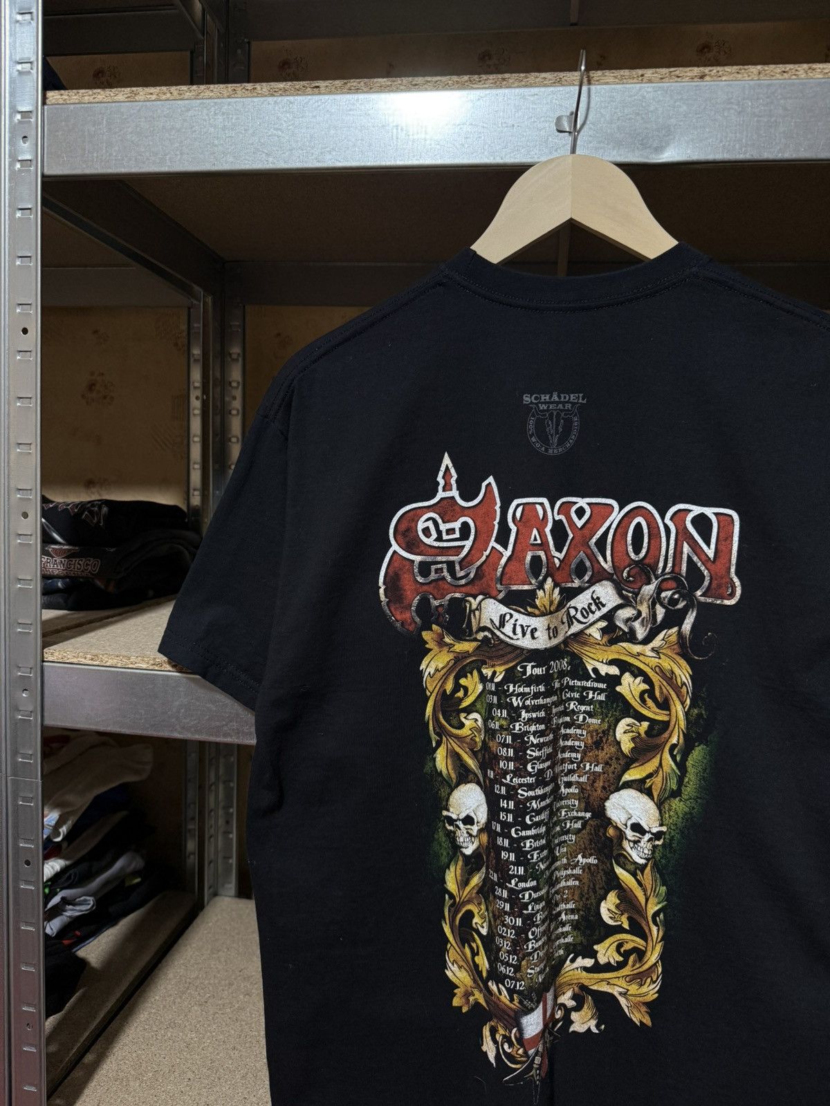 Band Tees × Vintage Vintage Saxon Live To Rock Tour 2009 Band T-Shirt Y2K Hype Size US M / EU 48-50 / 2 - 4 Thumbnail