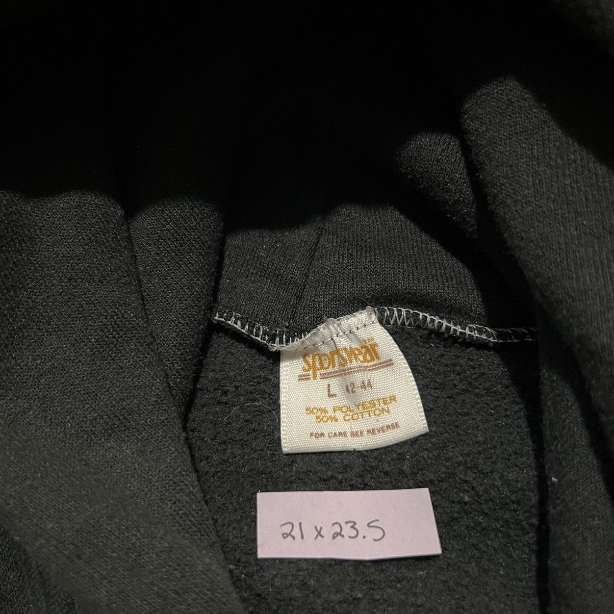 Vintage VTG 1970s Sportswear Black Ottawa University College Hoodie Size US L / EU 52-54 / 3 - 4 Thumbnail