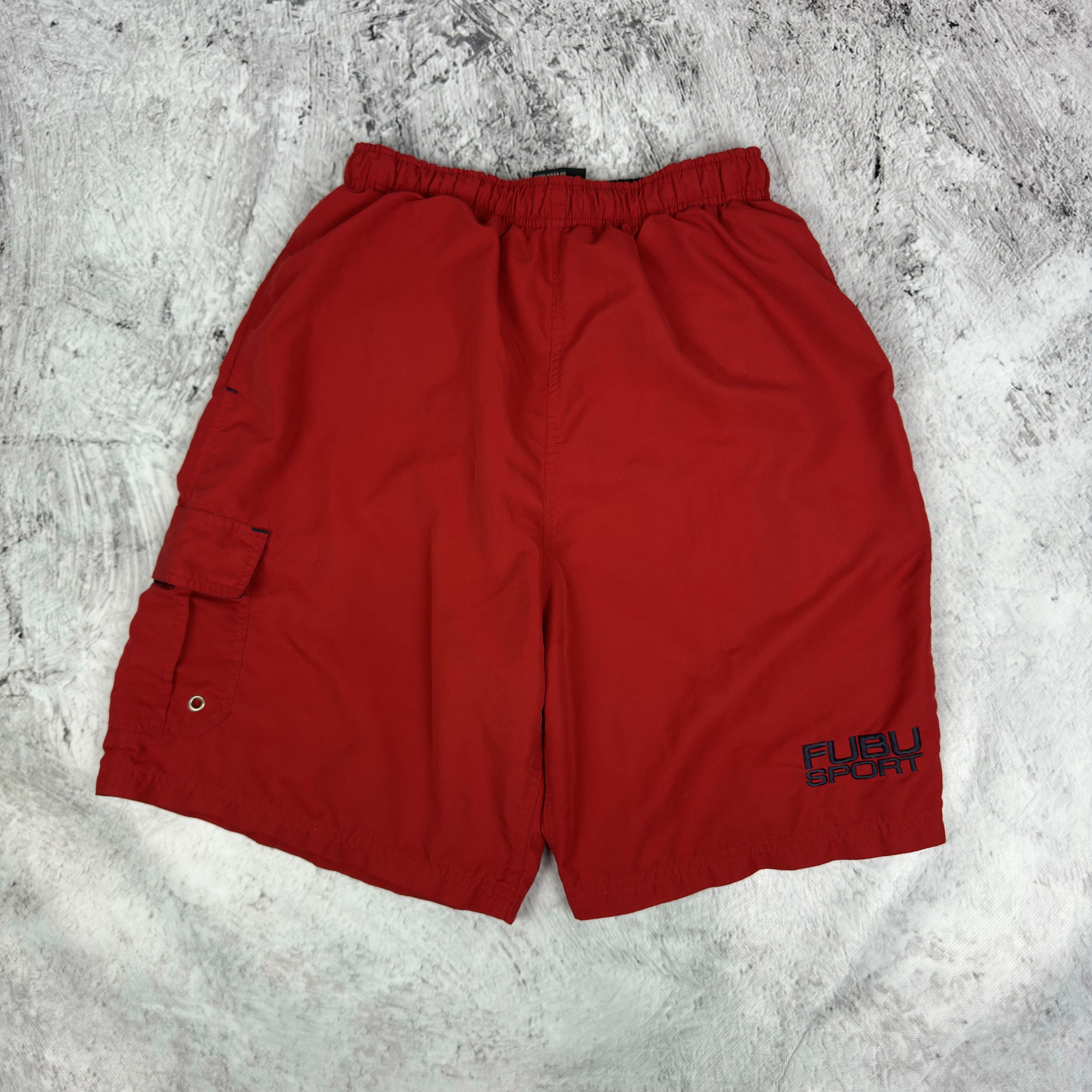 Fubu VTG Fubu Shorts Men 34 Black Baggy Denim Carpenter Jorts
