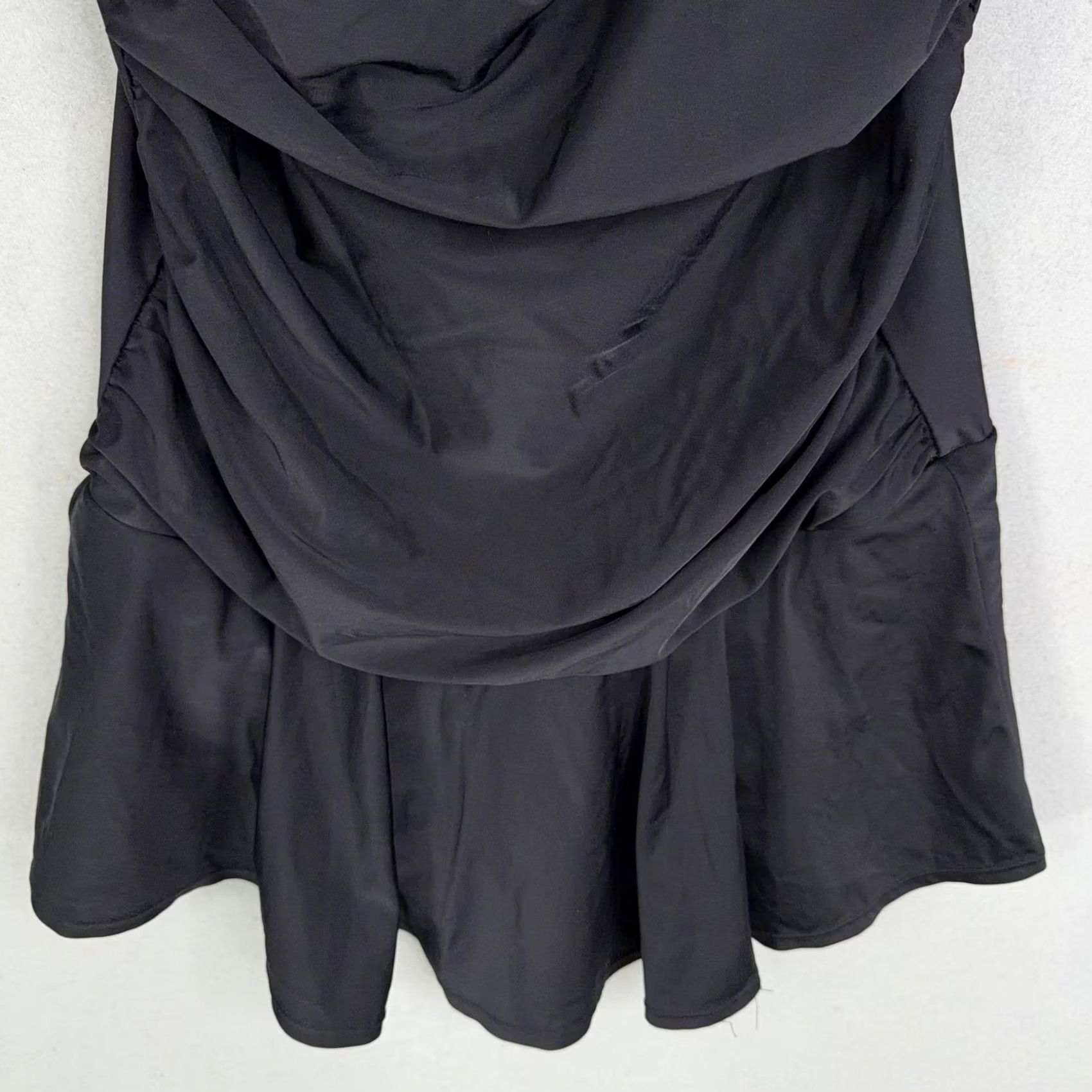 Vintage Swimsuits For All Swimdress Womens Plus 20 Black Ruffle Strap Built In Brief Size 3XL / US 20-22 - 3 Thumbnail