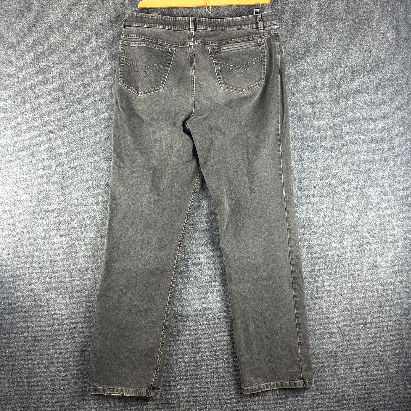 Vintage Hiltl Jeans Mens 38 Relax Cotton Pockets Gray Charcoal Denim 5-Pocket Stretch Straight Modern Classic Relaxed Fit Casual Trousers Pants Size US 38 / EU 54 - 7 Thumbnail