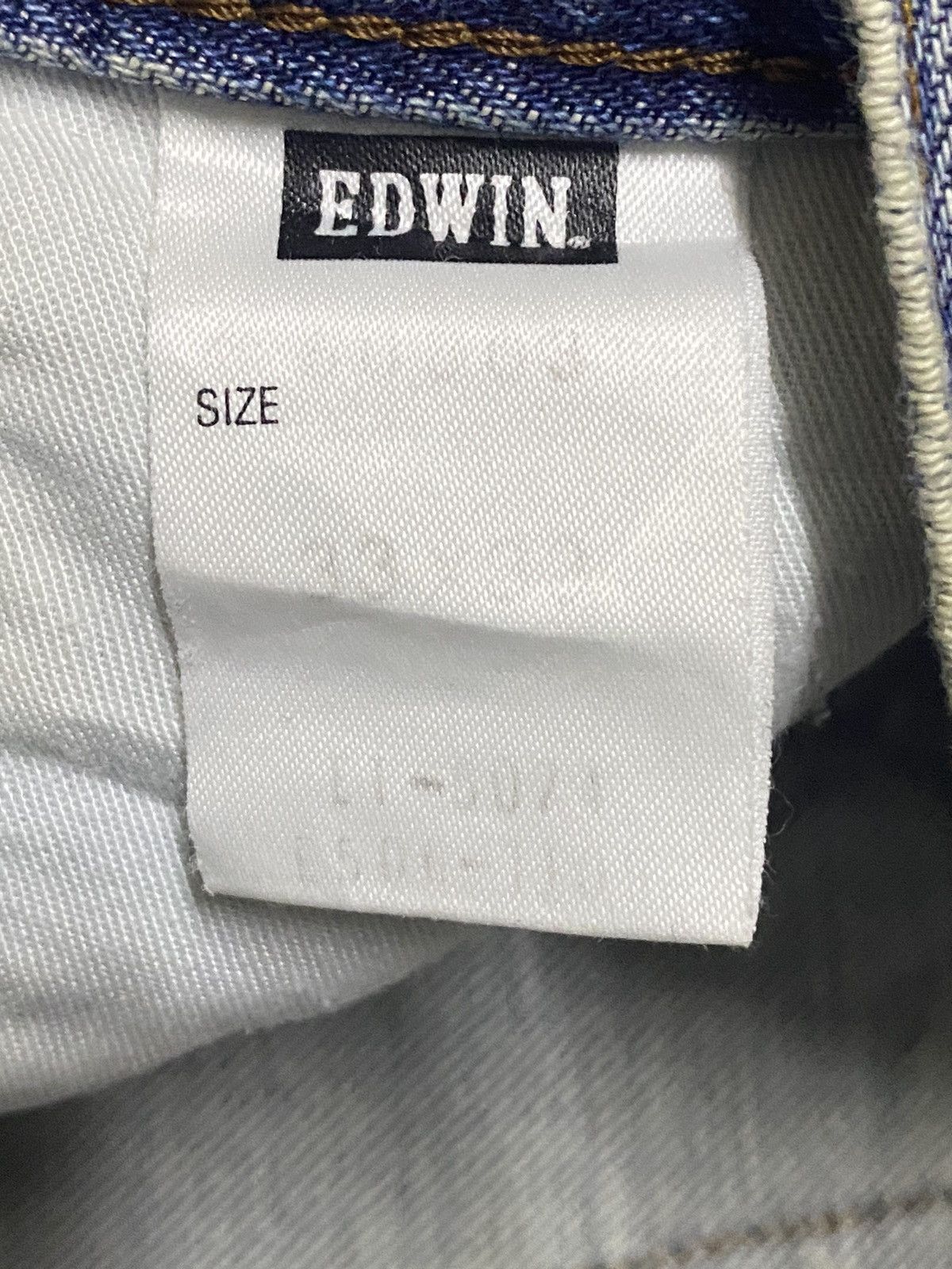 Japanese Brand Vintage Edwin503 Blue Wash Distressed Loose Jeans Size US 32 / EU 48 - 10 Thumbnail