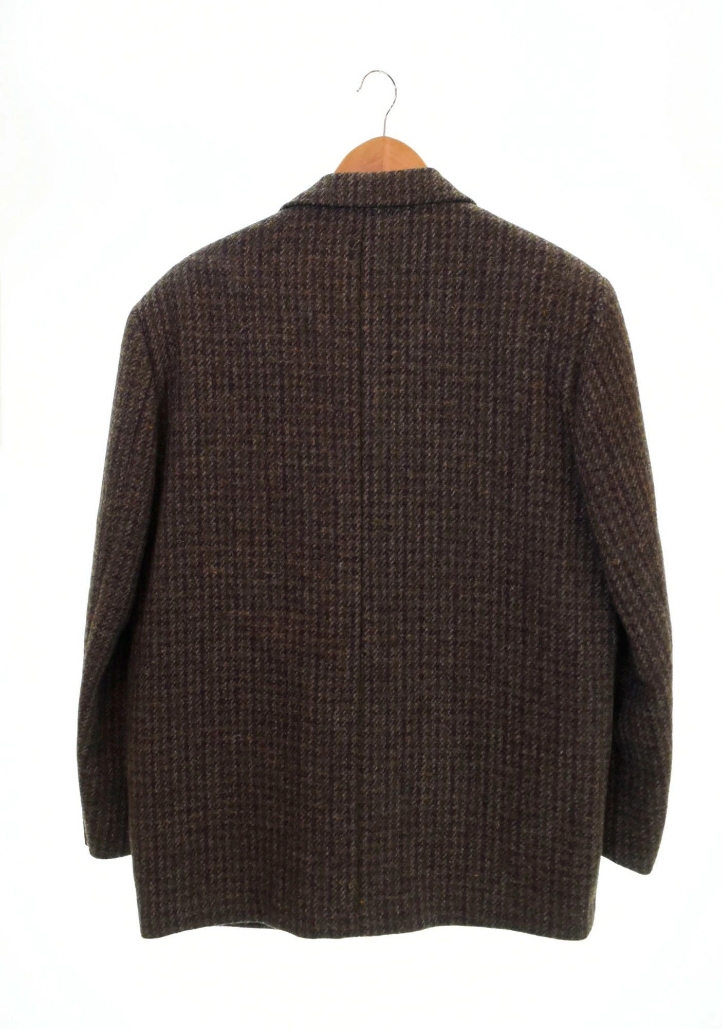 Comme des Garcons Jacket Harris Tweed Tailored 2 Button Flap Pocket Brown Size US M / EU 48-50 / 2 - 2 Thumbnail