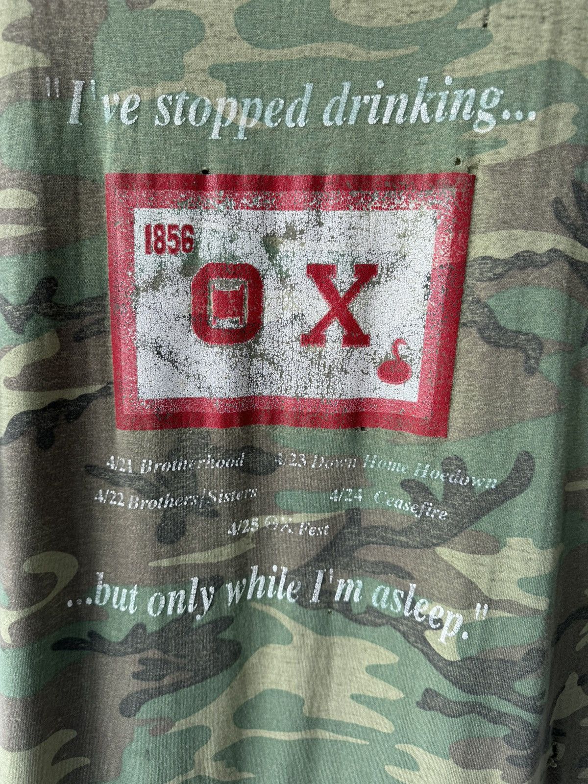 Vintage VINTAGE THRASHED CAMO T SHIRT DISTRESSED THIN OVERSIZED Size US XL / EU 56 / 4 - 8 Thumbnail
