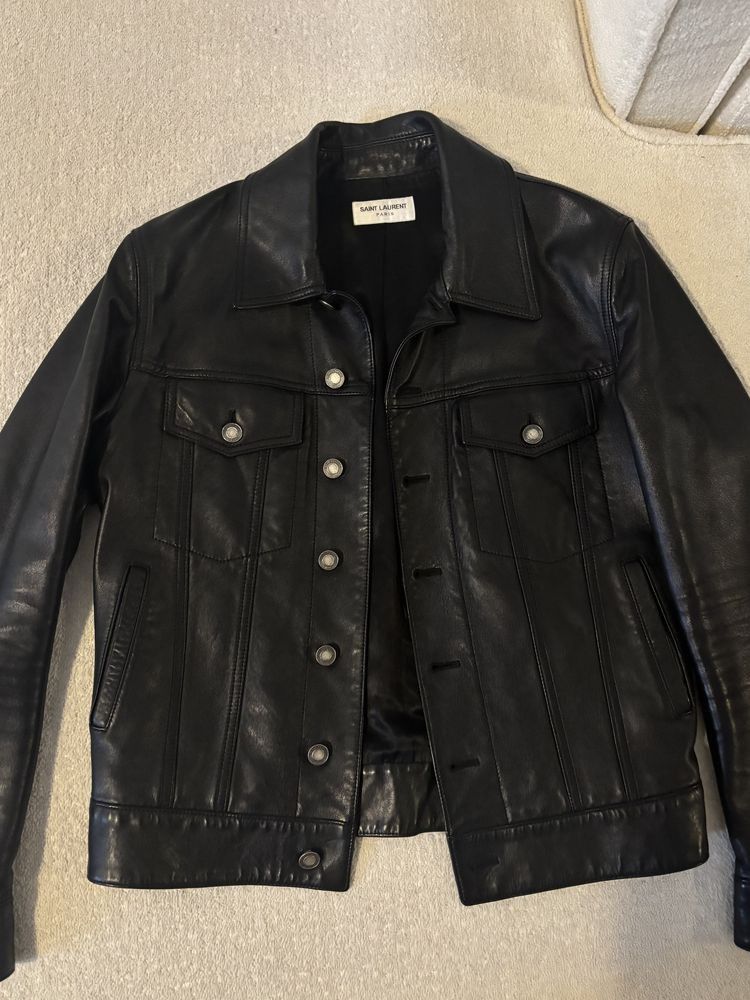 Saint Laurent Paris Leather Jacket Size US S / EU 44-46 / 1 - 1 Thumbnail