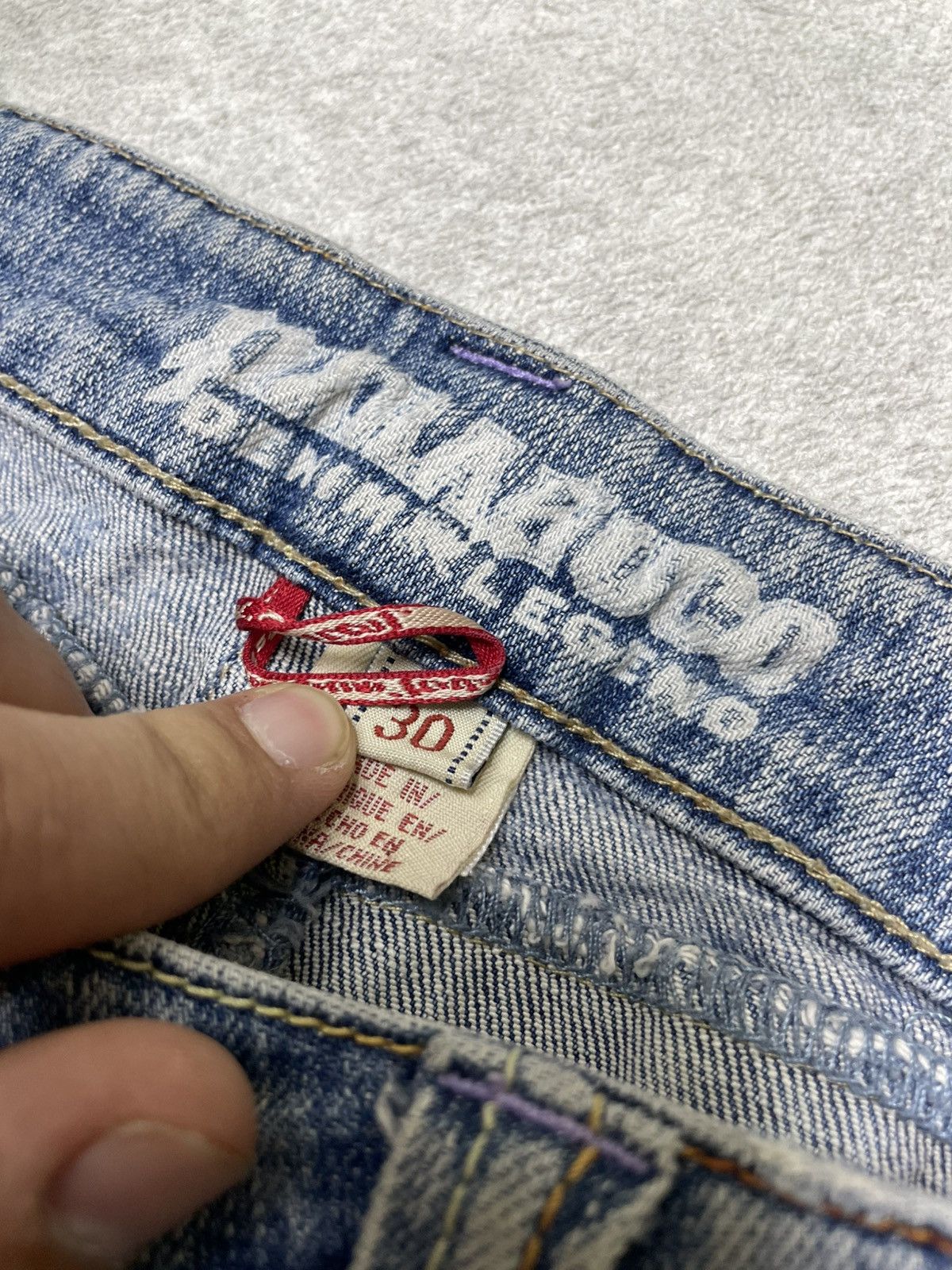 If Six Was Nine × Le Grande Bleu (L.G.B.) Distressed Ifsixwasnine Style Flare Denim Rockstar Grail LGB Size US 29 - 2 Thumbnail