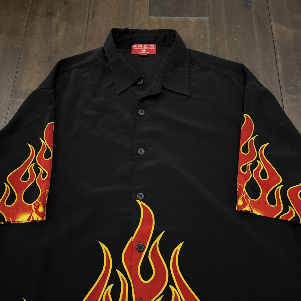 JNCO Vintage 90s JNCO Button Up Flame Shirt Size US XL / EU 56 / 4 - 6 Thumbnail