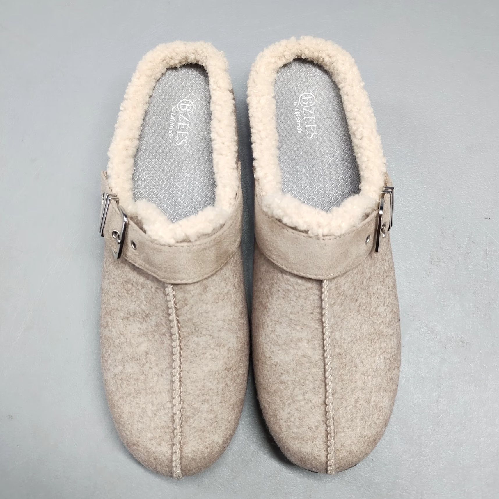 Vintage LifeStride Bzees Eternity Mule Slippers Womens Size 10M Beige Upper Fabric Size ONE SIZE - 6 Thumbnail