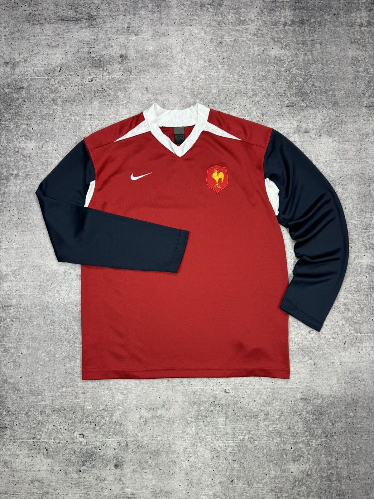 Nike × Vintage Vintage Nike Y2K 2004 France National Team Longsleeve Jersey Size US XL / EU 56 / 4 - 1 Thumbnail