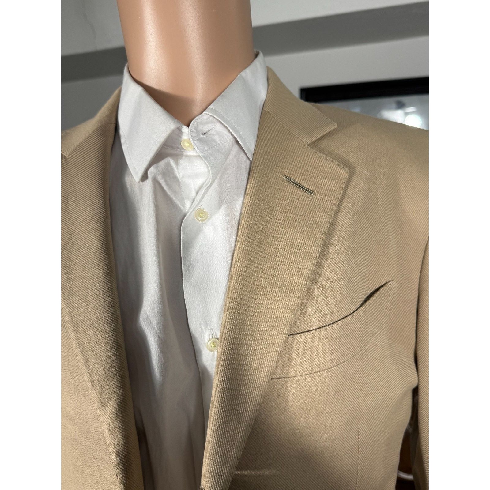 Tom Ford Tom Ford Khaki Cotton Blazer 48EU 38R US Notch Lapel Size 38R - 5 Thumbnail