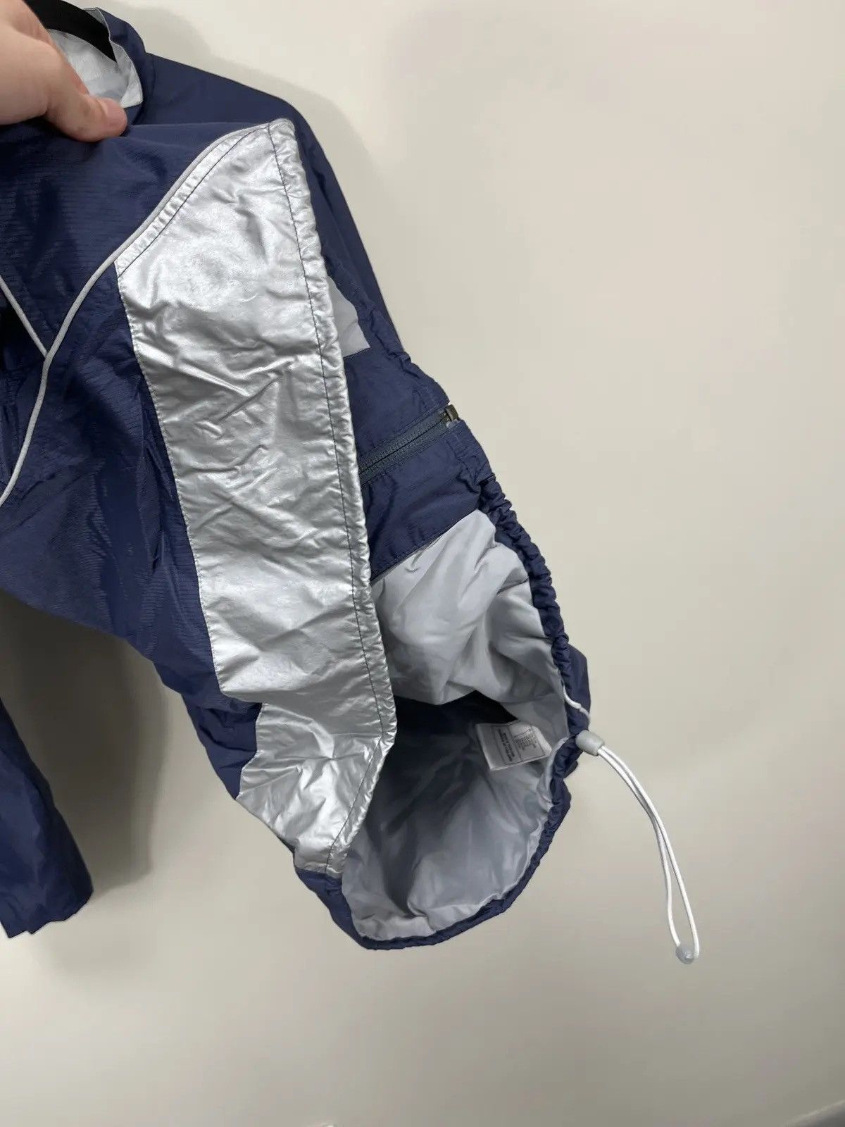 Nike × Vintage Vintage Nike Y2K Reflective Swoosh Hype Zip Nylon Jacket Size US XL / EU 56 / 4 - 8 Thumbnail