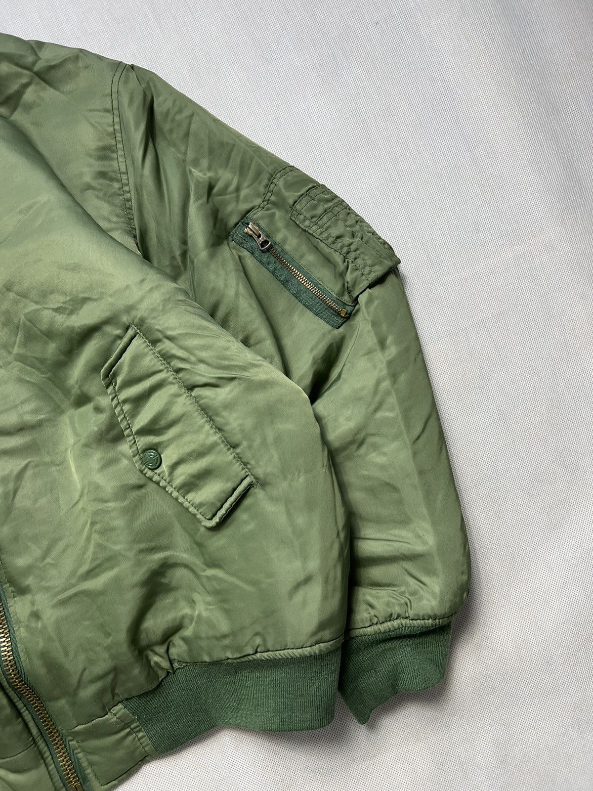 Vintage Bomber Jacket MA 1 Intermediate vintage 90’s army boxy fit Size US XL / EU 56 / 4 - 3 Thumbnail