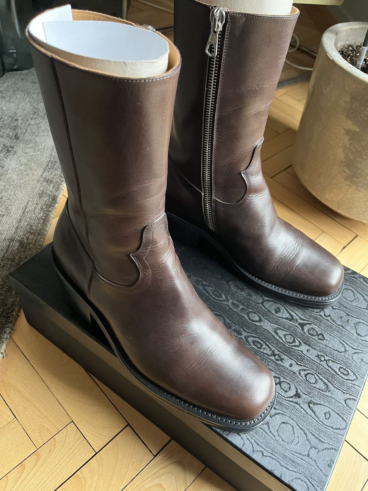 Dries Van Noten Dries van Noten Calf High Boots Size US 12 / EU 45 - 8 Thumbnail