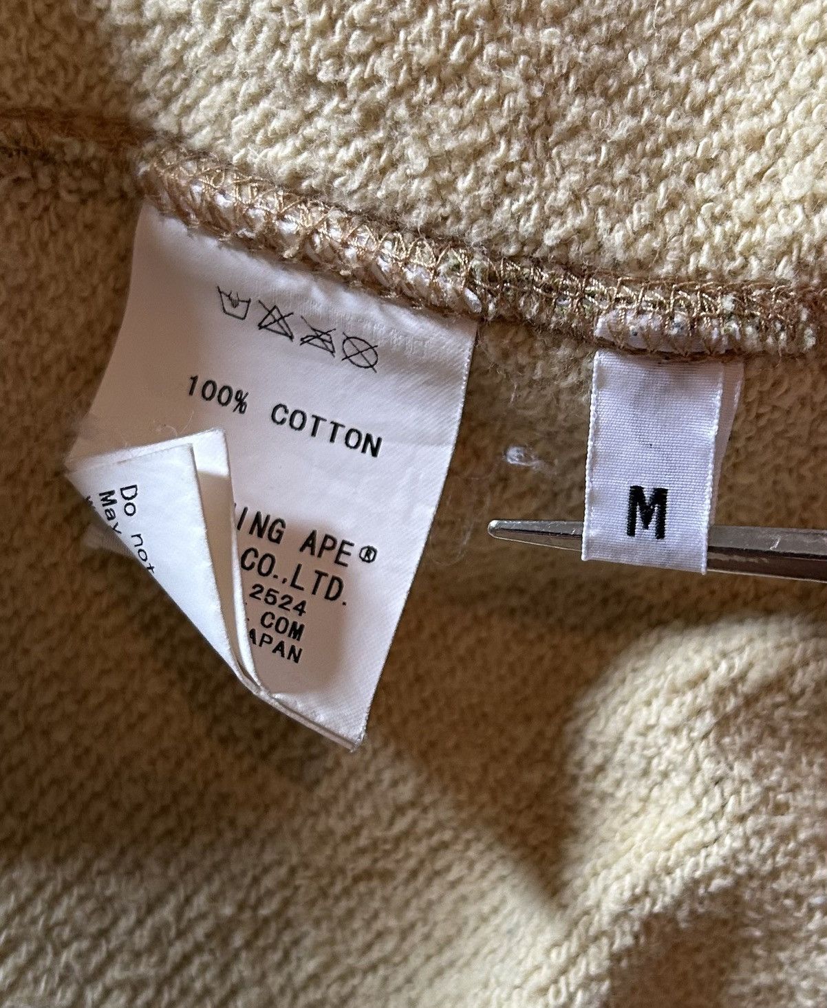 Bape Bape Nigo Era Beige Tan Full Zip Hoodie Size US M / EU 48-50 / 2 - 9 Thumbnail