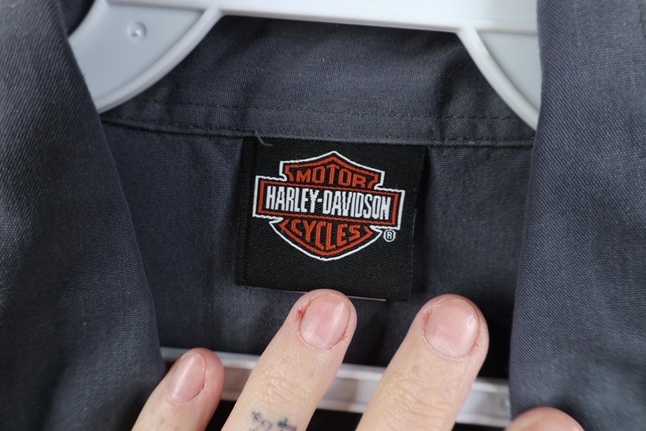 Harley Davidson Vintage Harley Davidson Workwear Mechanic Button Shirt Size US XXL / EU 58 / 5 - 10 Thumbnail