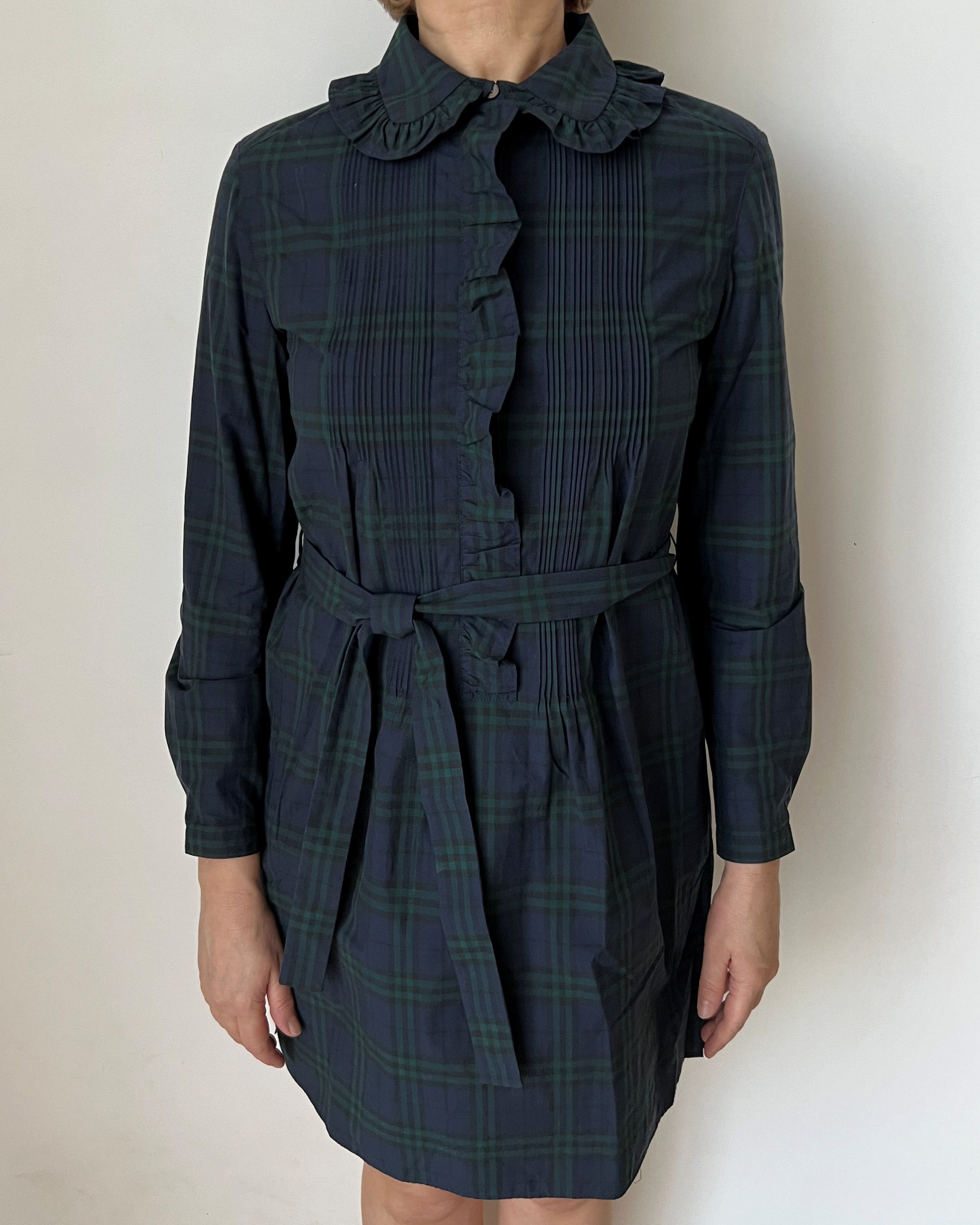 Burberry × Designer ICON BURBERRY PLAID CHECK BELTED DRESS US4 UK6 IT38 Size S / US 4 / IT 40 - 2 Thumbnail