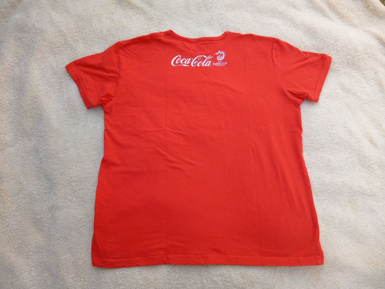 Coca Cola Vintage Red Coca Cola T-shirt Football Soccer Euro 2008 Size US XL / EU 56 / 4 - 2 Thumbnail