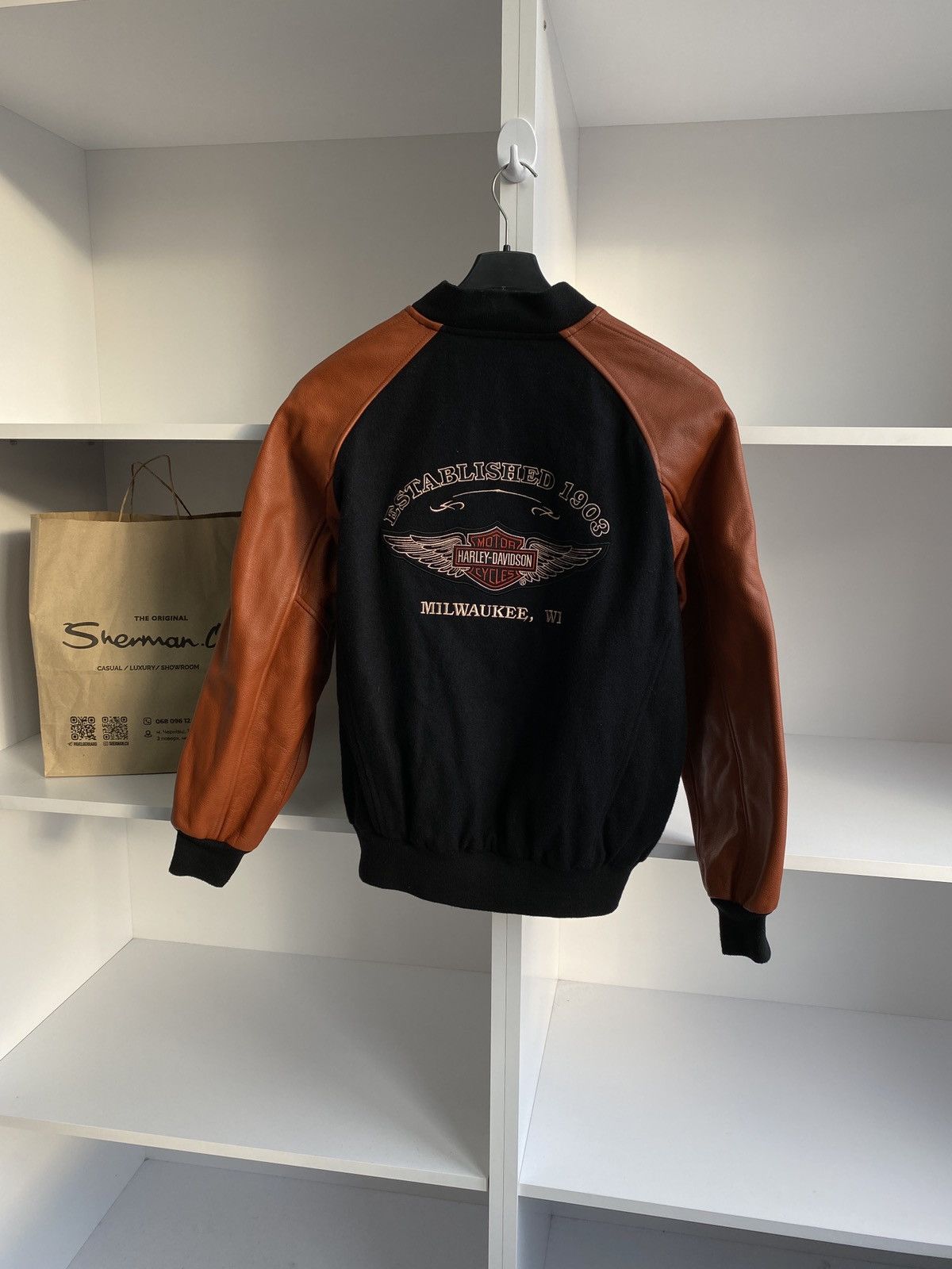 Harley Davidson × Vintage Vintage Womens Harley Davidson Motorcycle Jacket Racing Zip Size M / US 6-8 / IT 42-44 - 10 Thumbnail