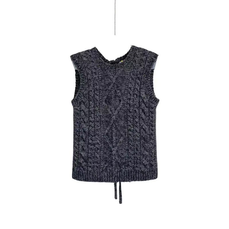 Dior Dior Gray Cashmere Knitted Sleeveless Sweater 0089 Size ONE SIZE - 1 Thumbnail