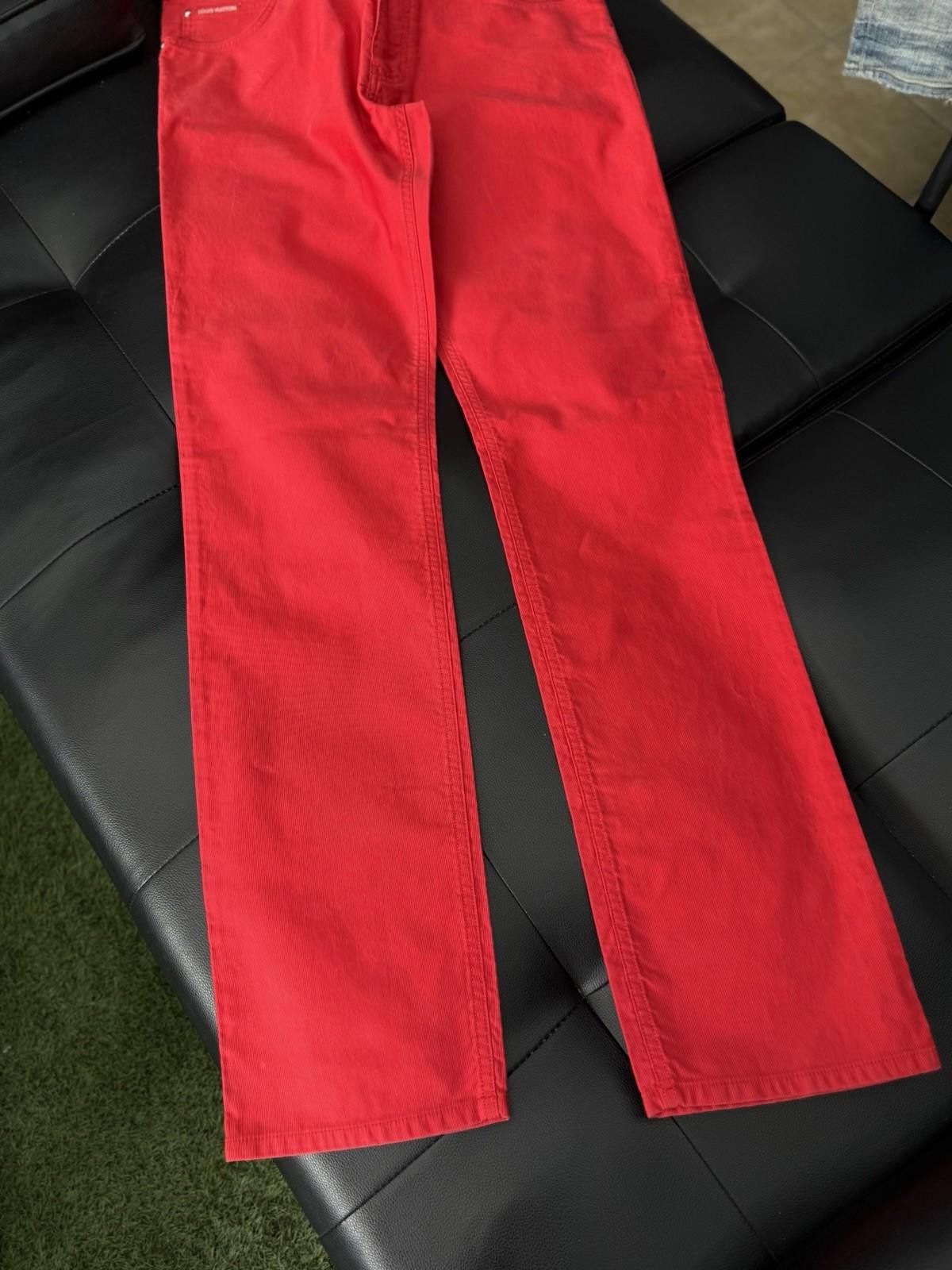 Louis Vuitton Authentic Louis Vuitton Red Denim Jeans Pants (34) Vintage Size US 34 / EU 50 - 3 Thumbnail