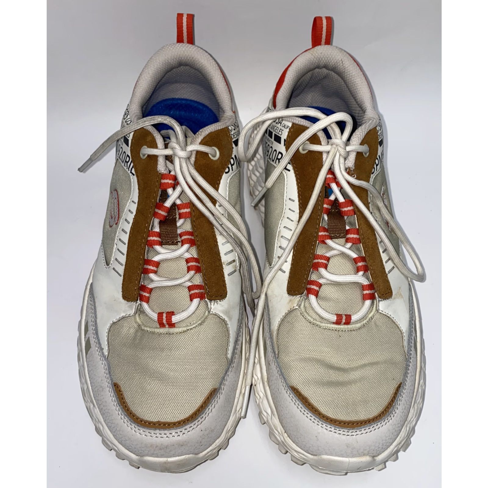 SKECHERS SKECHERS MONSTER Mens Sneaker Leather Upper Lace Up Multicolor Size 13 Size US 12 / EU 45 - 3 Thumbnail