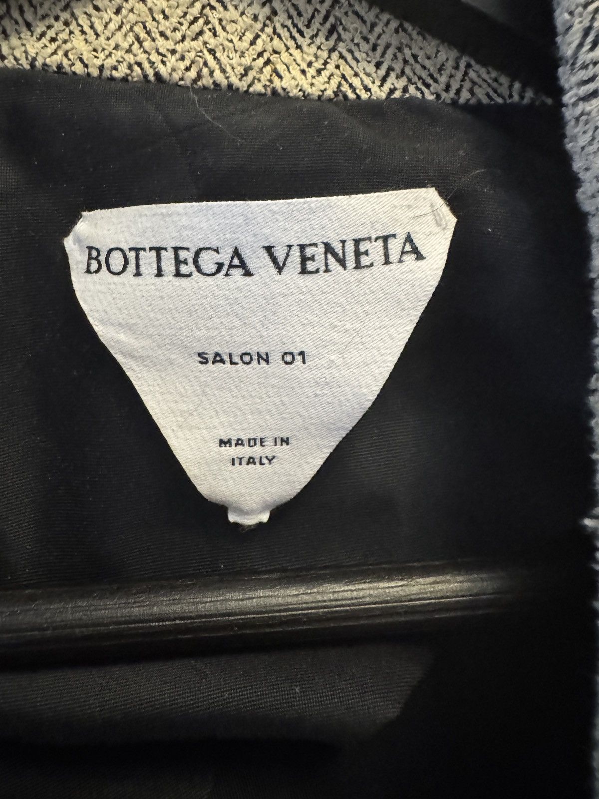 Bottega Veneta Salon 1 silk blend stretch herringbone blazer Size 46R - 2 Thumbnail