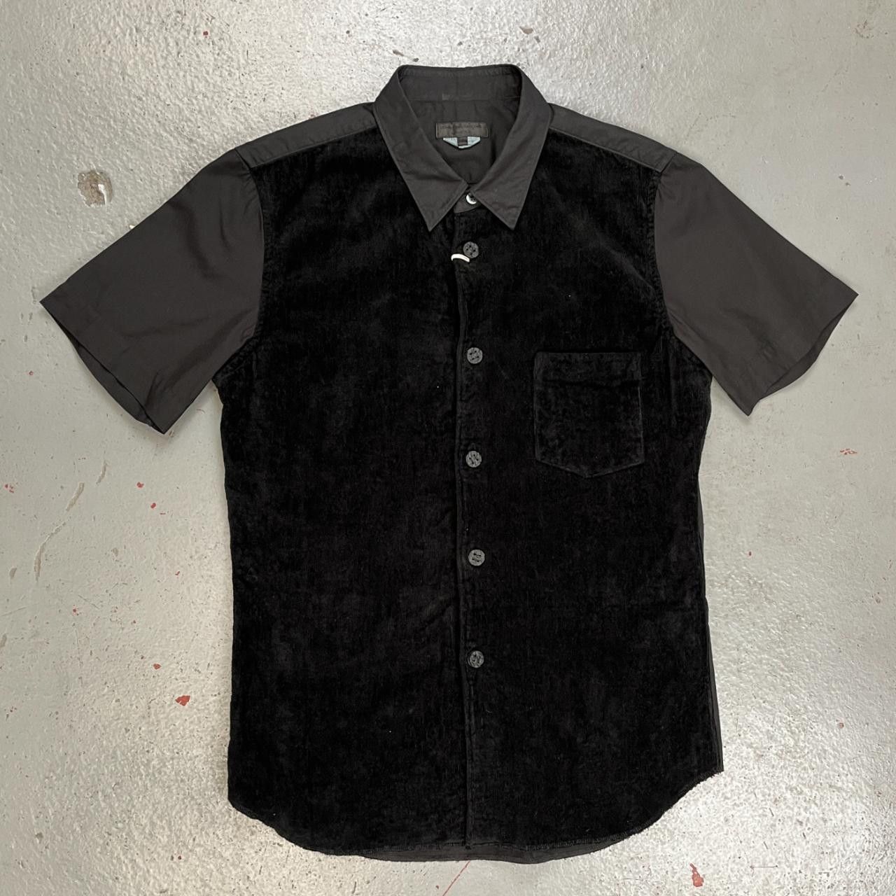 image of Comme Des Garcons Homme Plus Cdg Homme Plus Black Terry Fleece Shirt, Men's (Size Small)