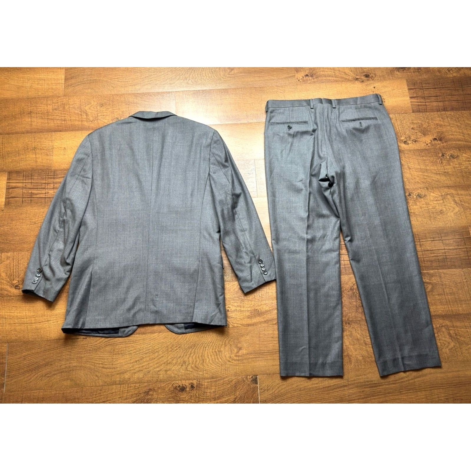 J.Crew J.CREW Ludlow Suit Mens Slim Tollegno 1900 2 Piece 42R Gray Wool Classic 34x29.5/32 Notch Lapel Double-Vented 2-Button Front Womens? Size 42R - 2 Thumbnail