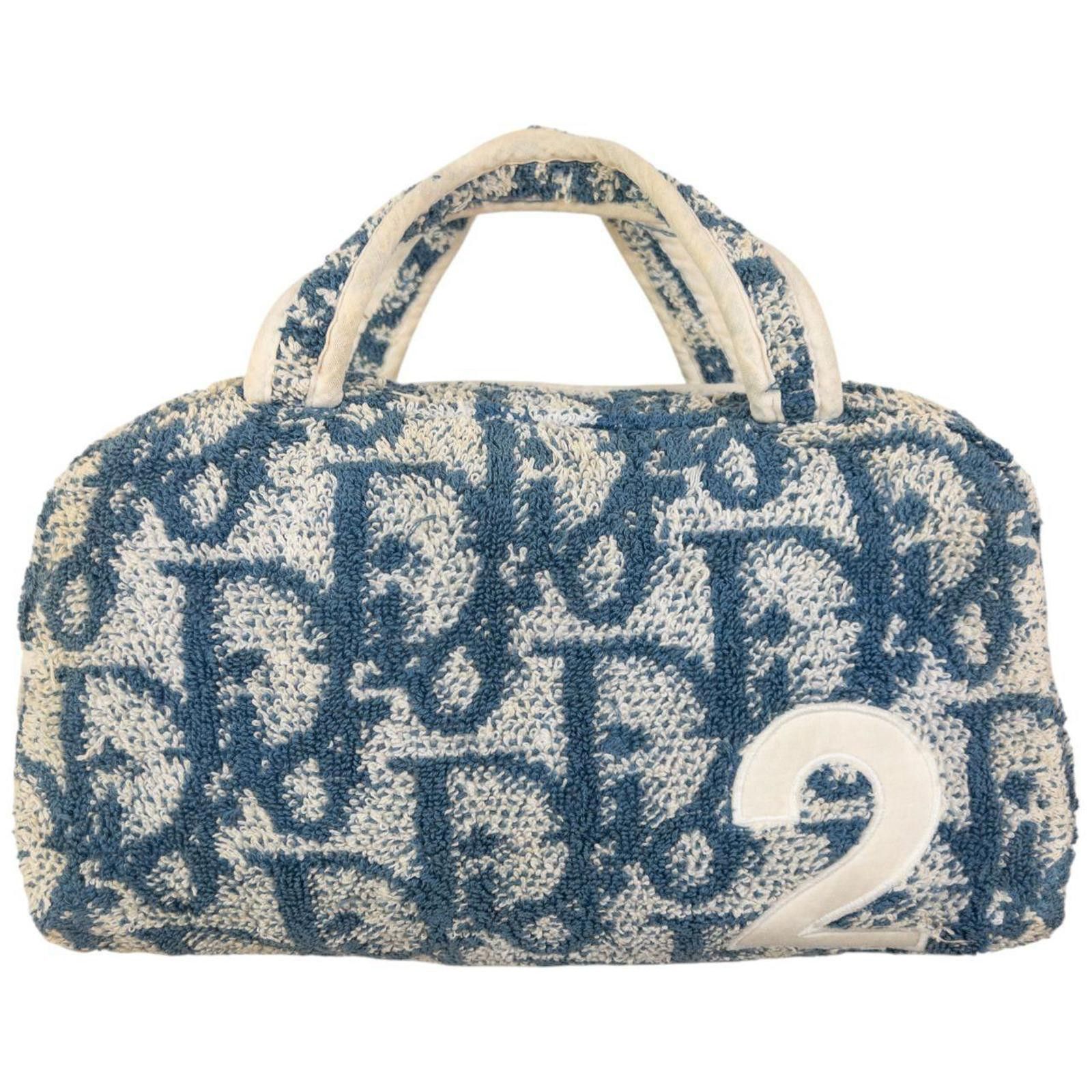 Dior Vintage Dior Monogram Terry Cloth Handbag Size ONE SIZE - 1 Thumbnail