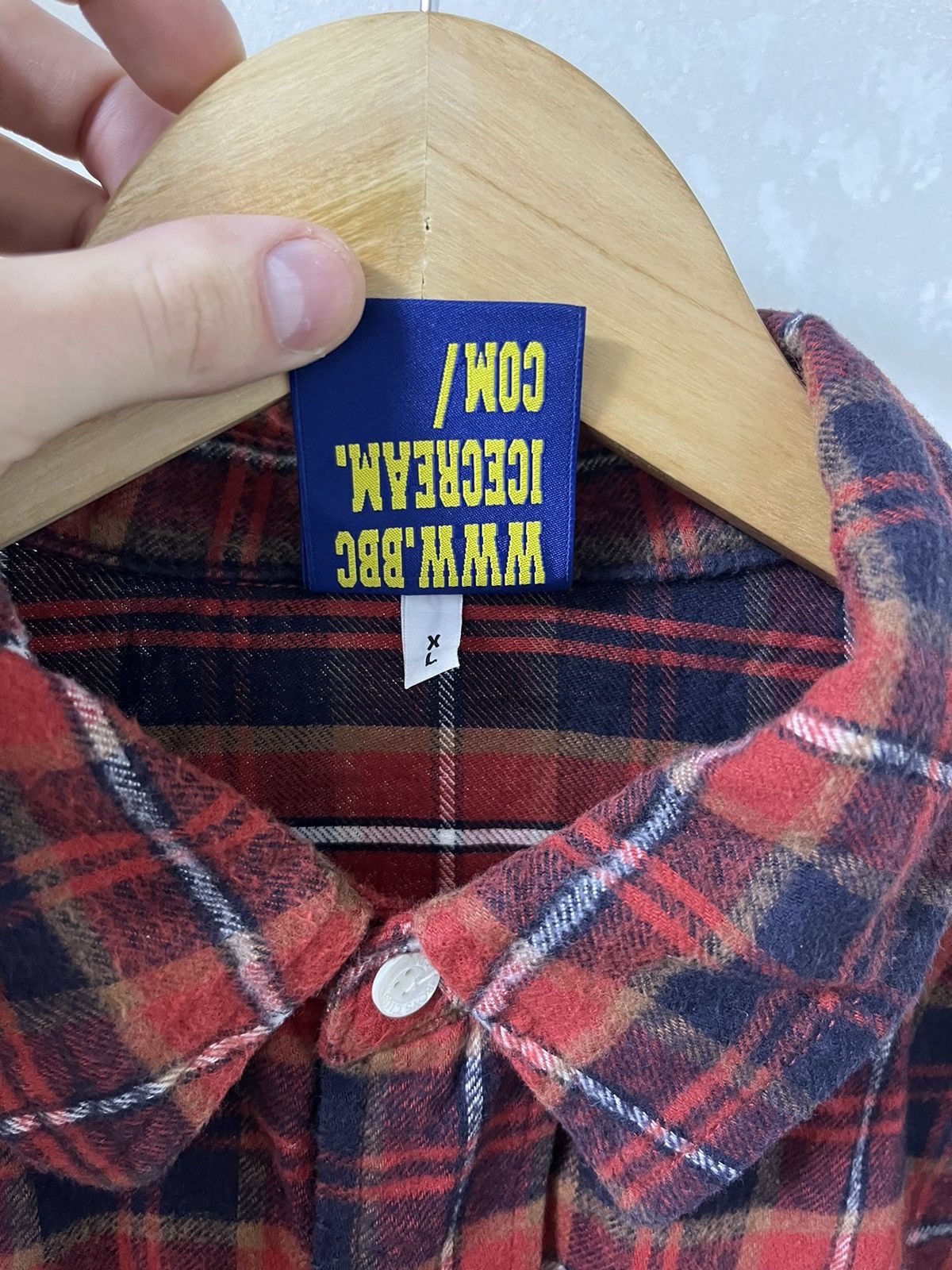 Icecream Icecream BBC Made in Japan Flannel Buttons Up Shirt Size US XL / EU 56 / 4 - 4 Thumbnail