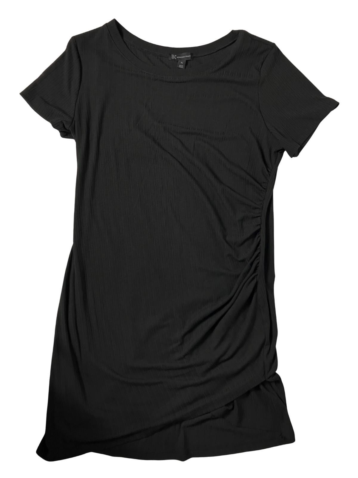 Other INC Black Ruched Dress XL Ribbed Stretch Mexico Size XL / US 12-14 / IT 48-50 - 4 Thumbnail