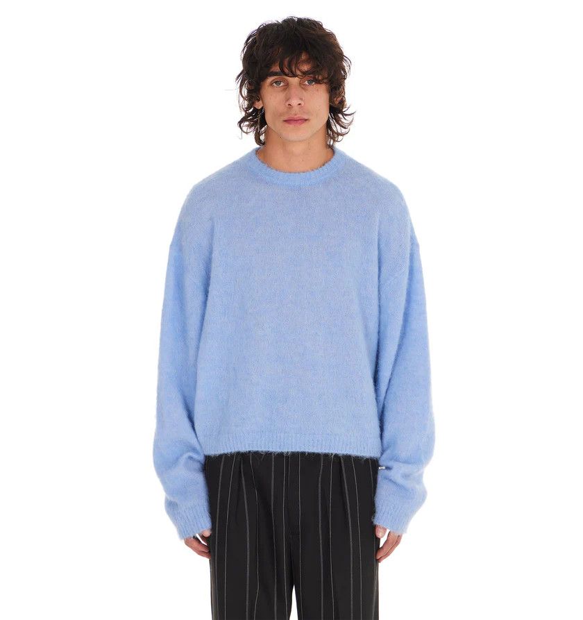 Nahmias o1h1sh11224 Knit Boxy Crewneck in Sky Blue Size US L / EU 52-54 / 3 - 1 Thumbnail