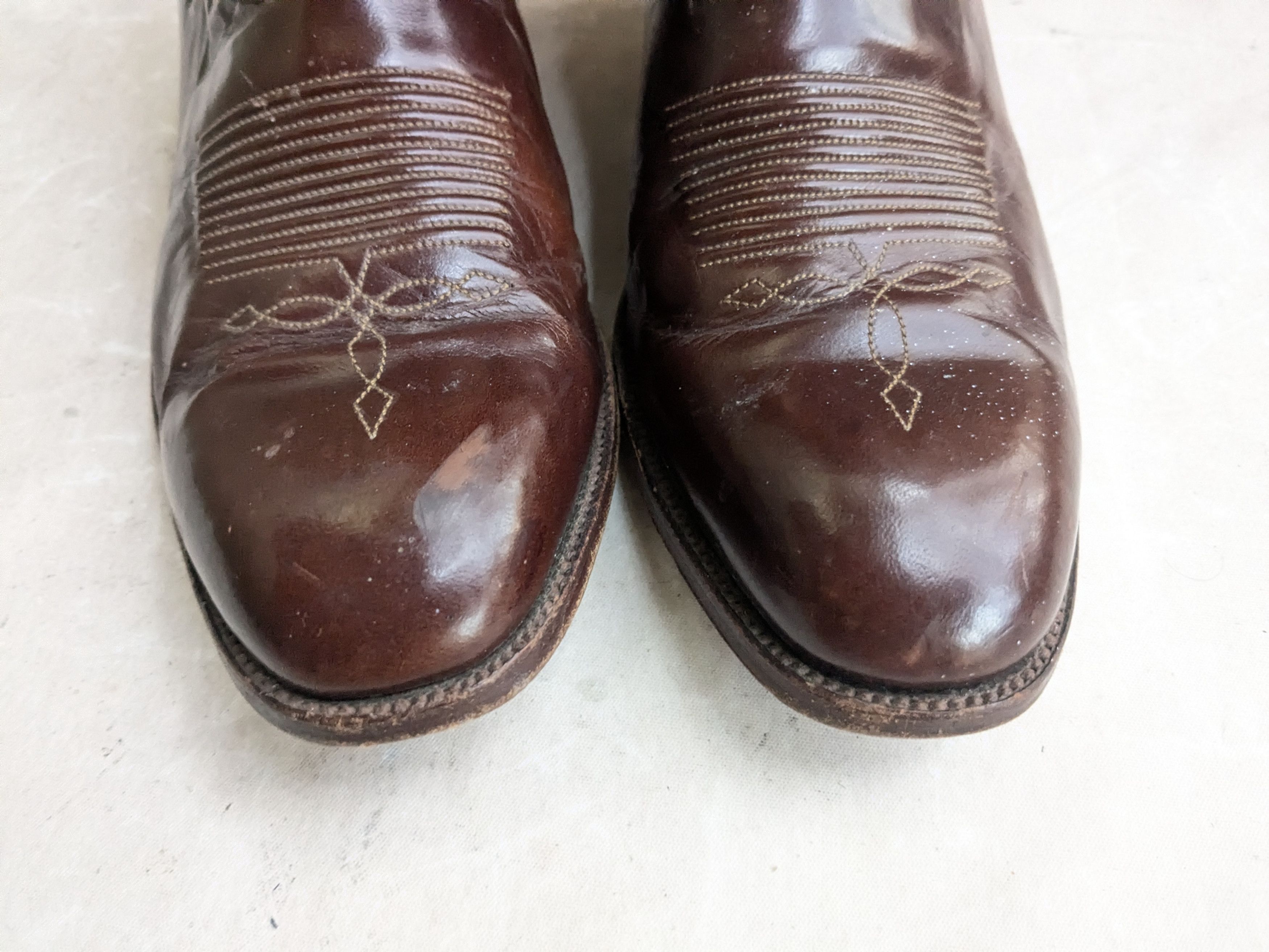 Dan Post Dan Post Cowboy Boots Brown Leather 10 D Spain Size US 10 / EU 43 - 2 Thumbnail