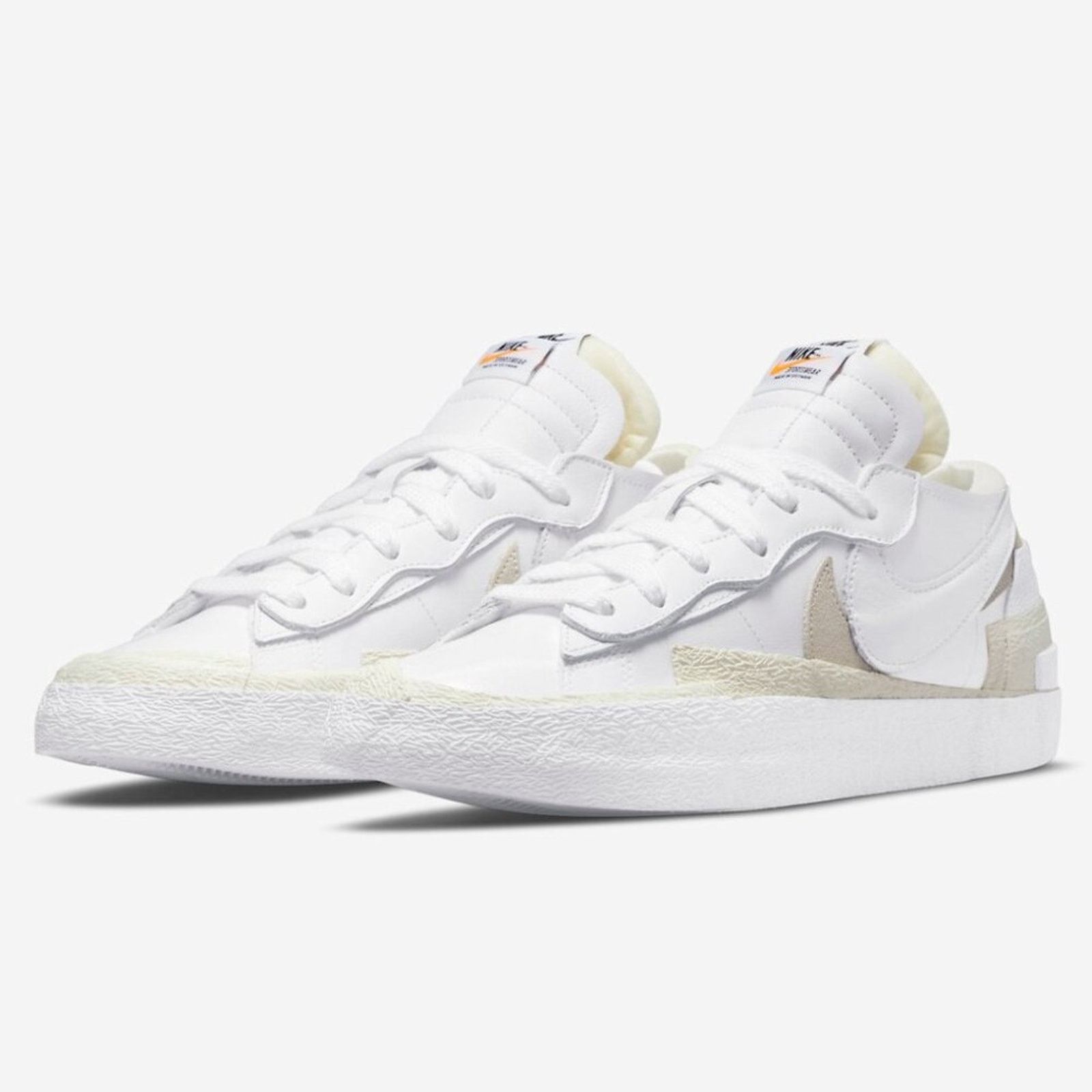 Nike Nike Blazer Low x Sacai White Patent Leather Sneakers Size US 6 / EU 39 - 1 Thumbnail