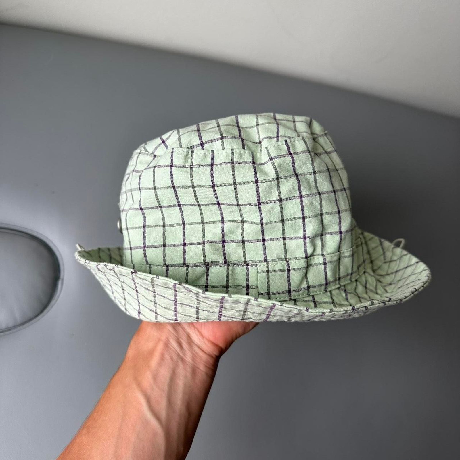 Diesel Rare Y2K FC Diesel Sporty Plaid Green Purple Bucket Hat Cap Size ONE SIZE - 3 Thumbnail