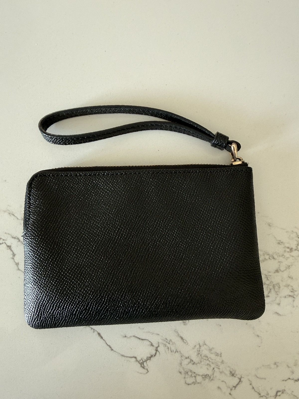 Coach Coach Corner Zip Black Leather Wristlet Size ONE SIZE - 4 Thumbnail