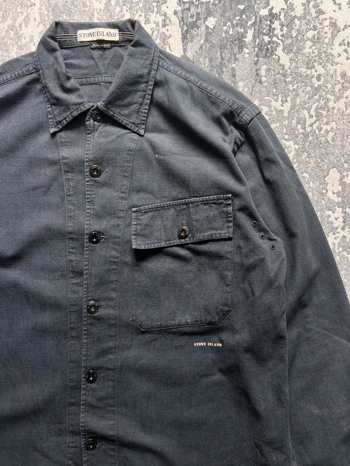 Massimo Osti × Stone Island × Vintage Vtg Stone Island Button Up Light Jacket Size US M / EU 48-50 / 2 - 4 Thumbnail