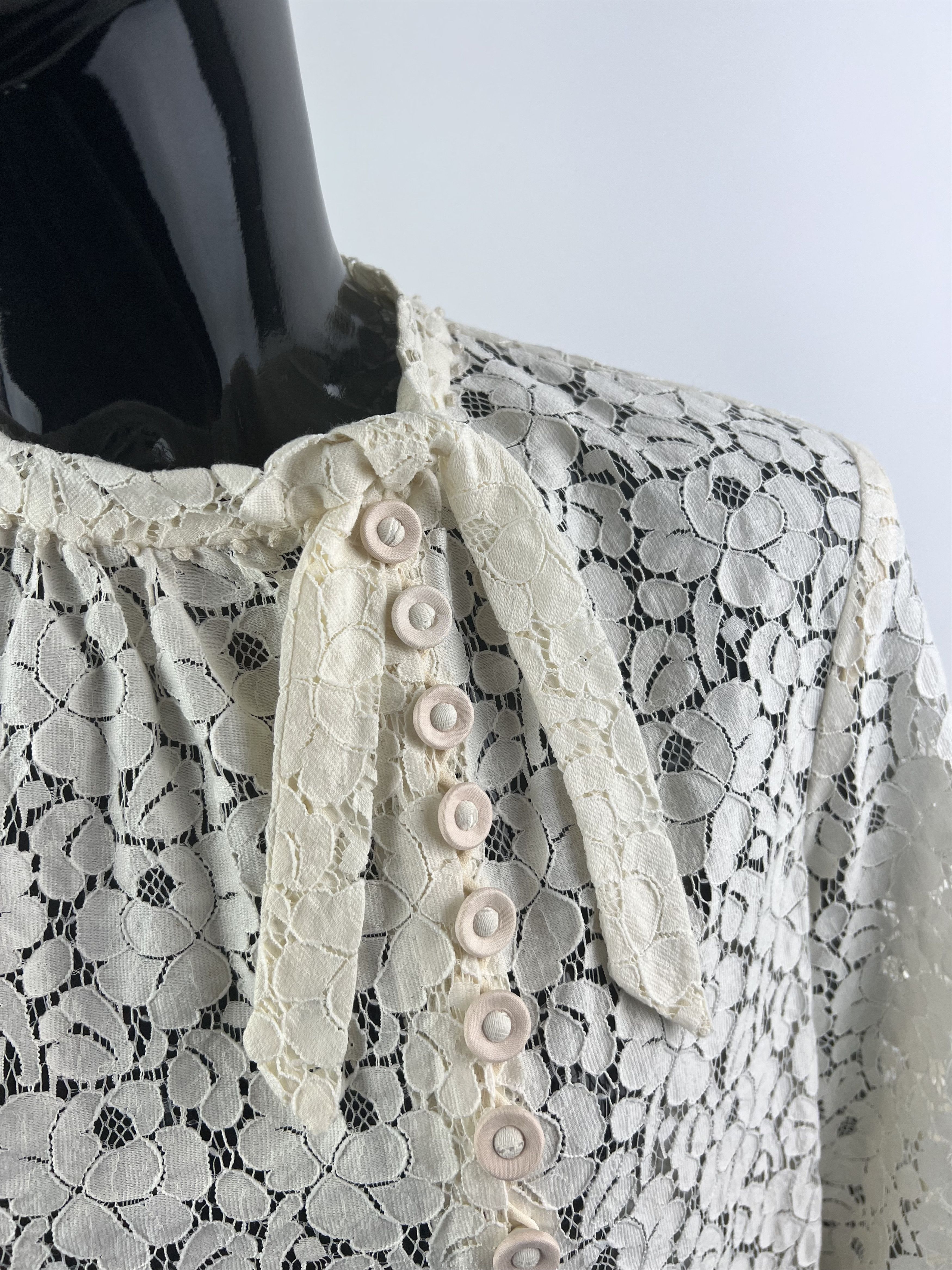 3.1 Phillip Lim 3.1 Phillip Lim Ivory Lace Floral Mini Shift Dress Size 6 Size M / US 6-8 / IT 42-44 - 5 Thumbnail